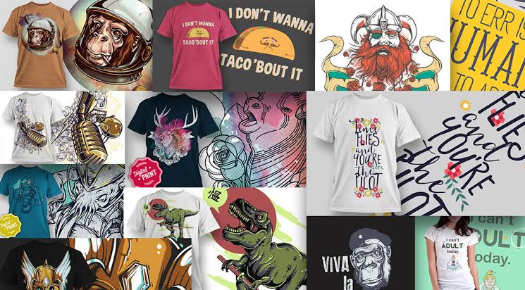 Pacote de camisetas impressas com 20 peças