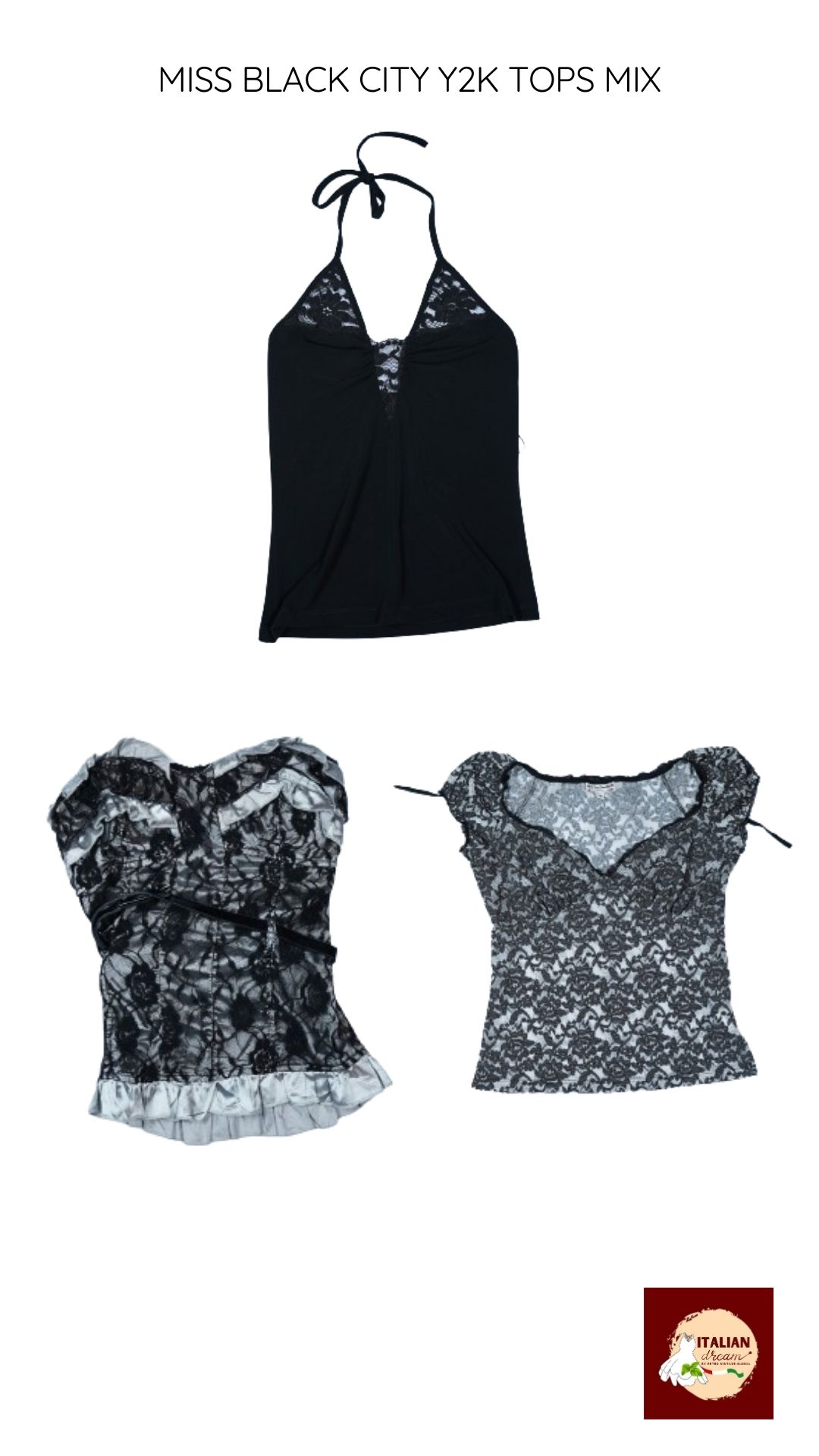 Miss Black City Y2K Tops