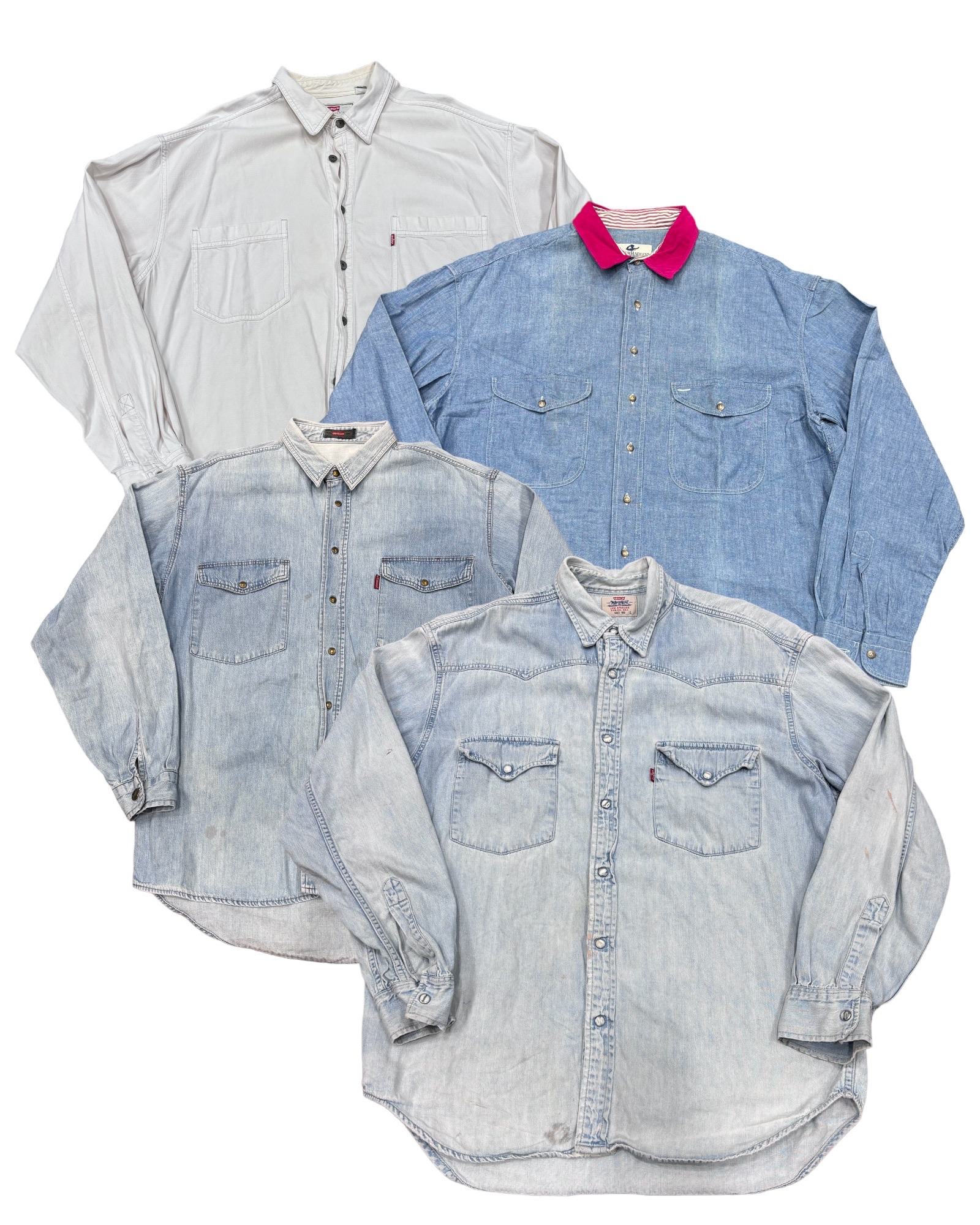 Camicia in denim mix