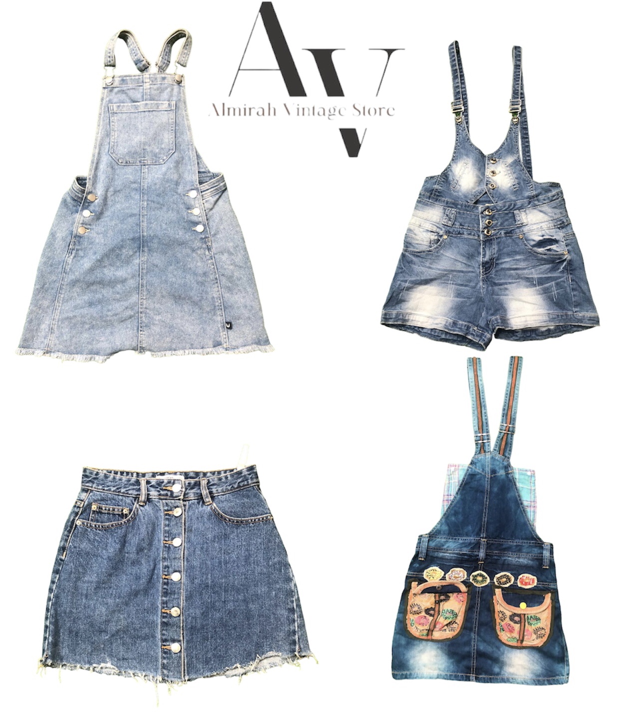 Beautiful denim SKIRTS AND JUMPERS 8 pcs