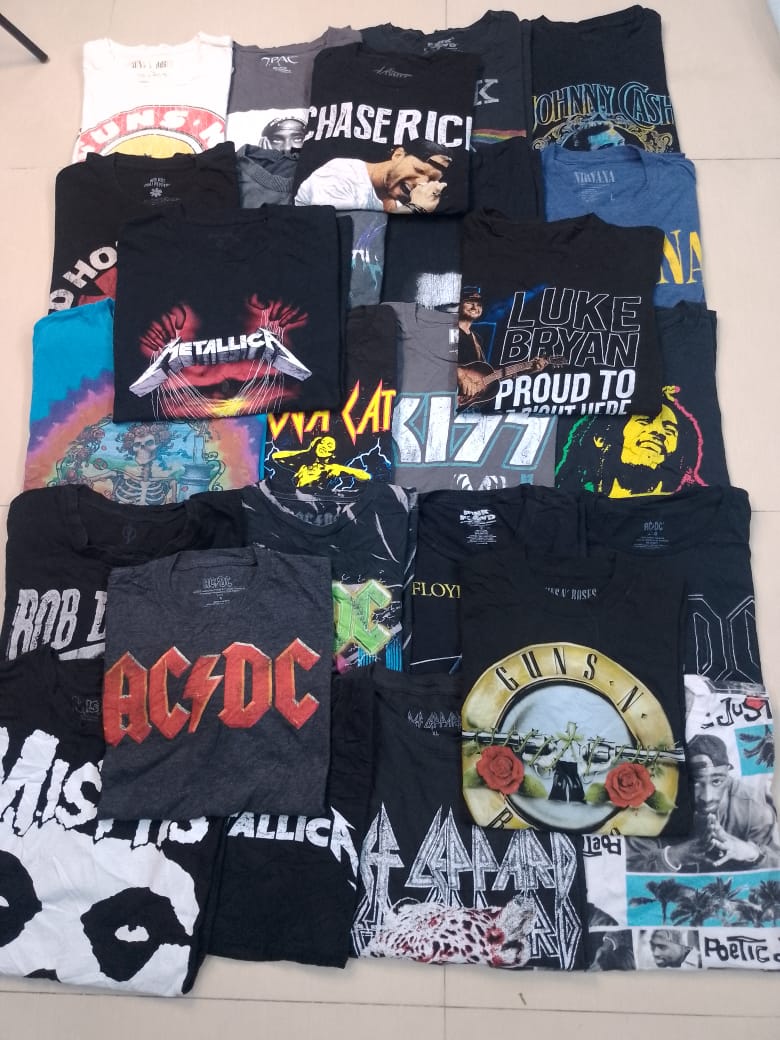 Vintage Rock Rap t-shirts 50pcs