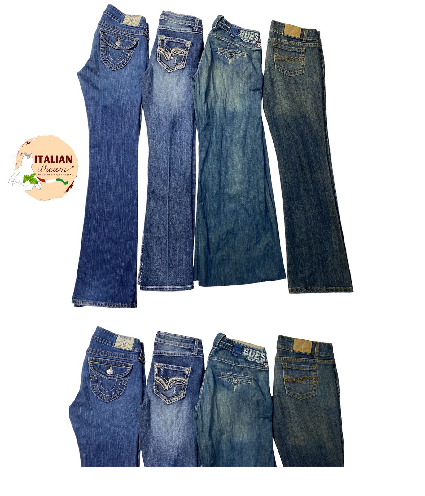 Y2K Denim Flared Jeans