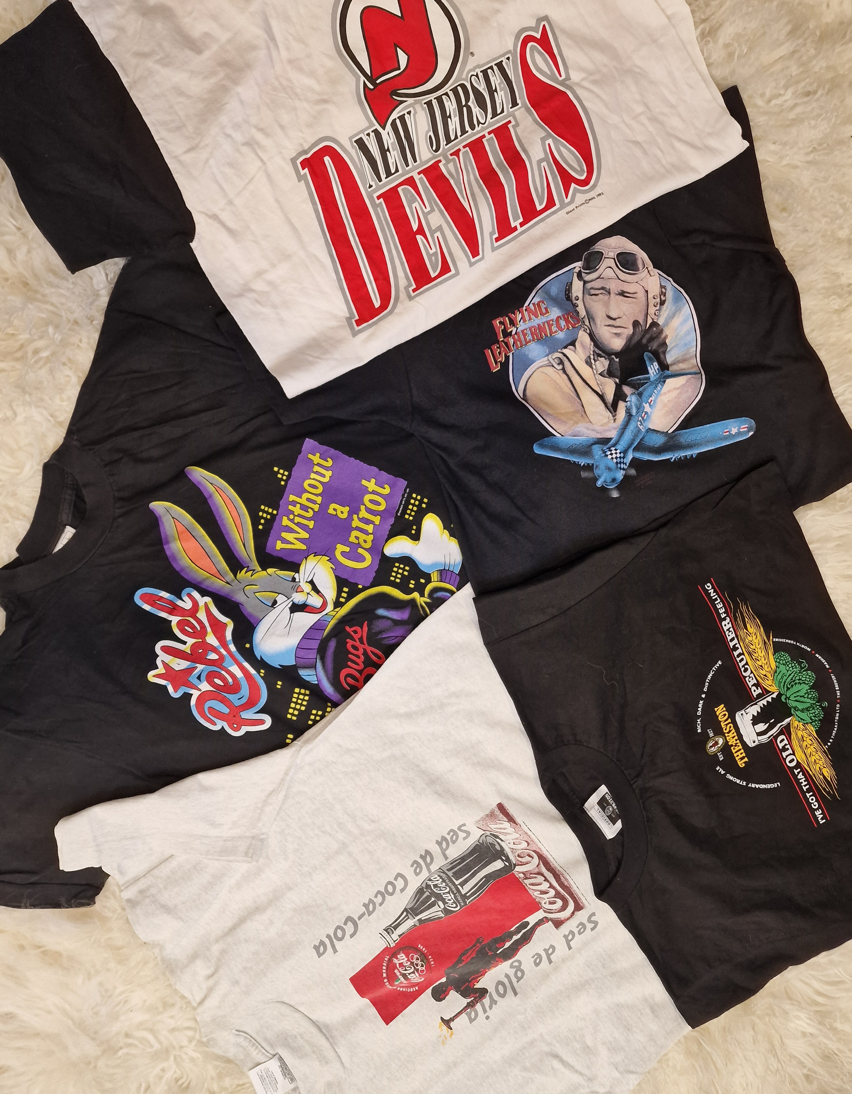 T-shirts vintage à coutures simples