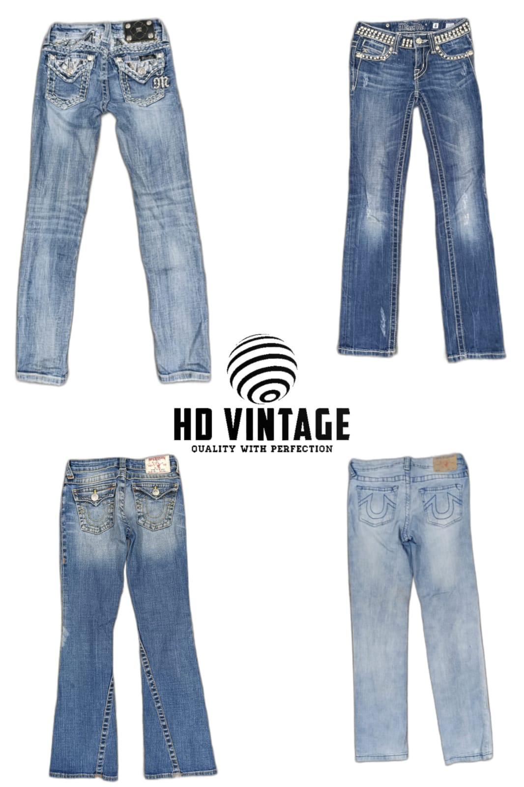 Jeans HD196 Kids Y2K Miss me & True Religion - 12 pièces