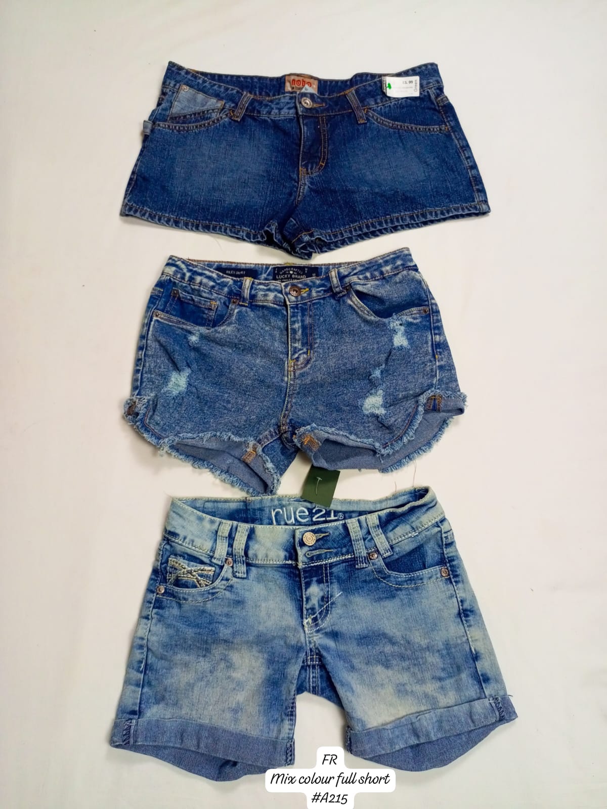 Mix Denim Shorts