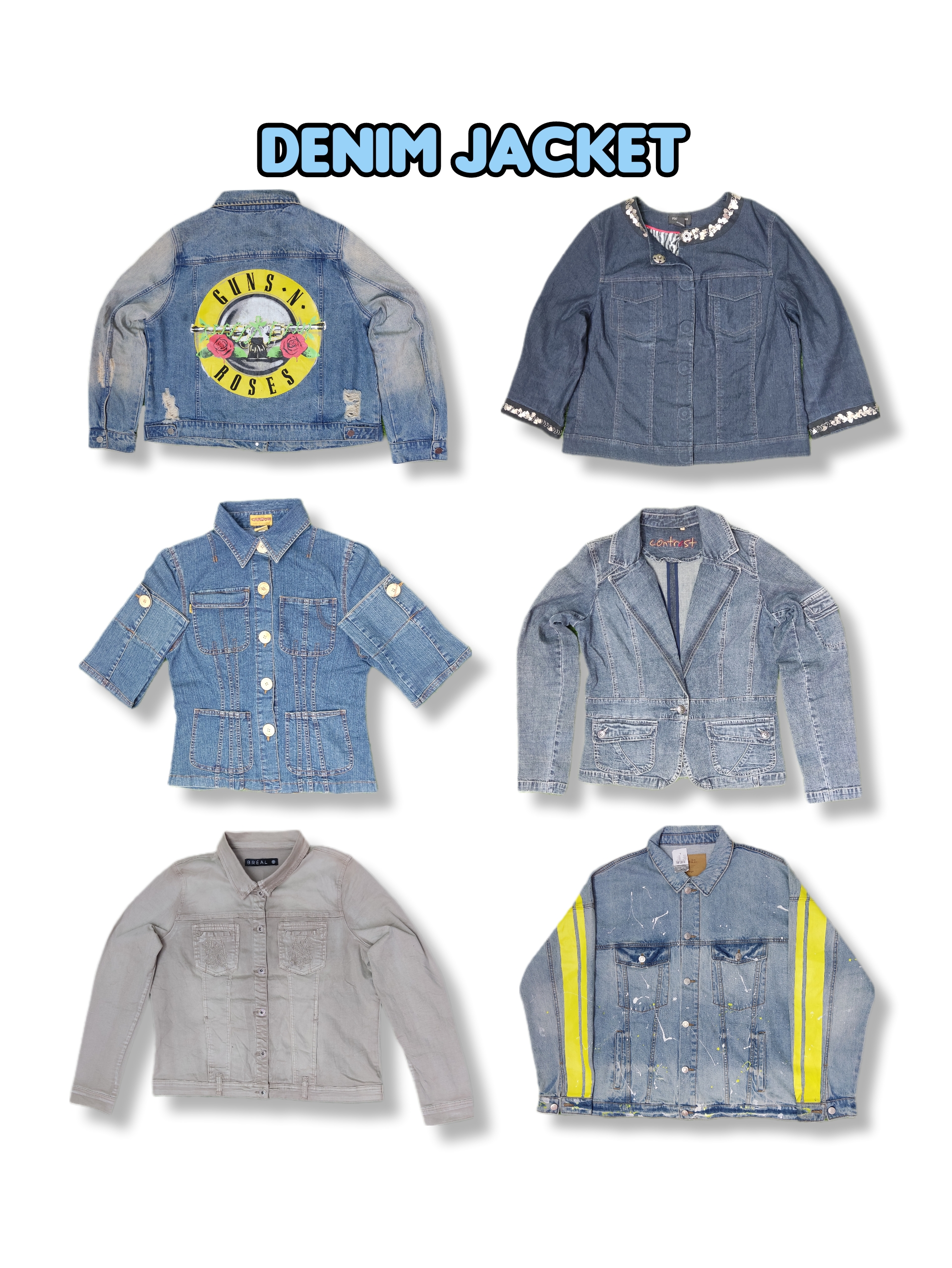 Veste en denim mixte 20 pcs