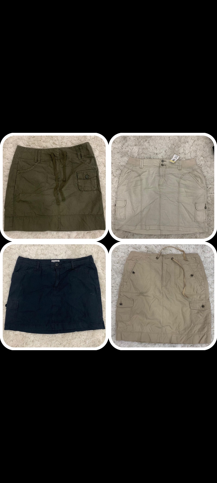 WorkWear Midi Cargo-Röcke und Shorts