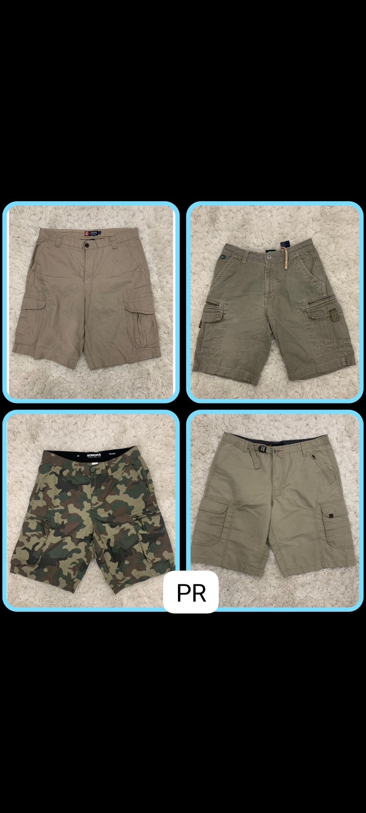 Mens Cotton Cargo Shorts