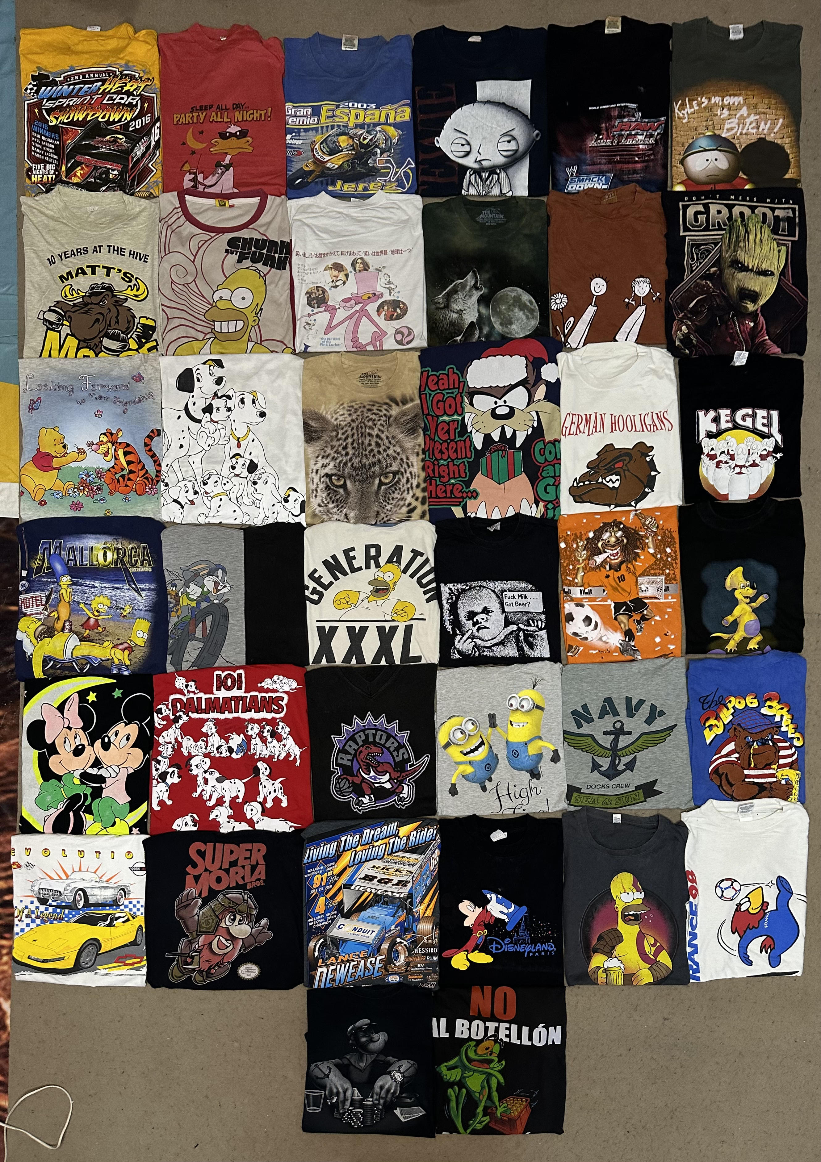 vintage cartoon mix tshirts 39 piece