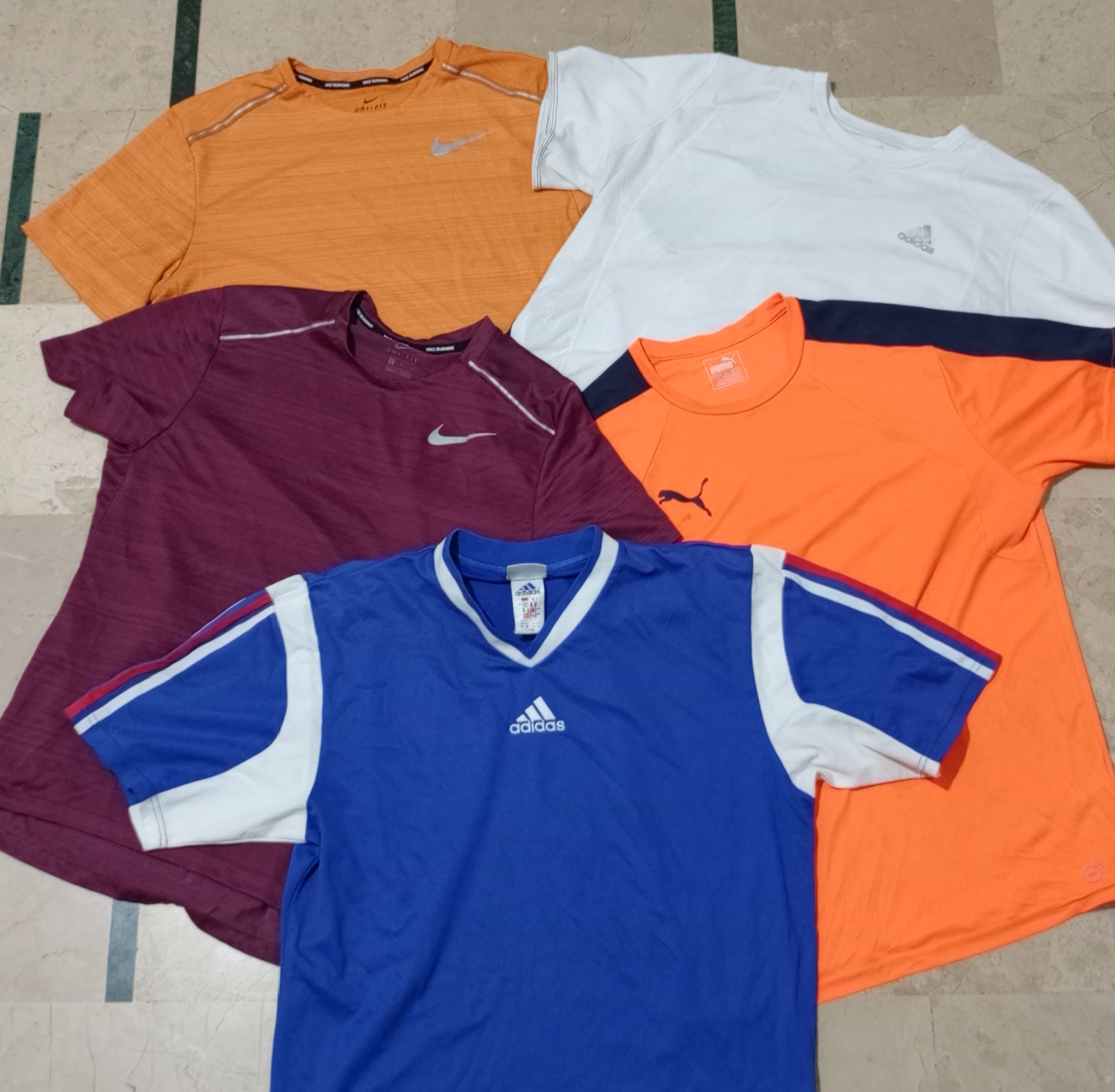 Mix branded sports shirts