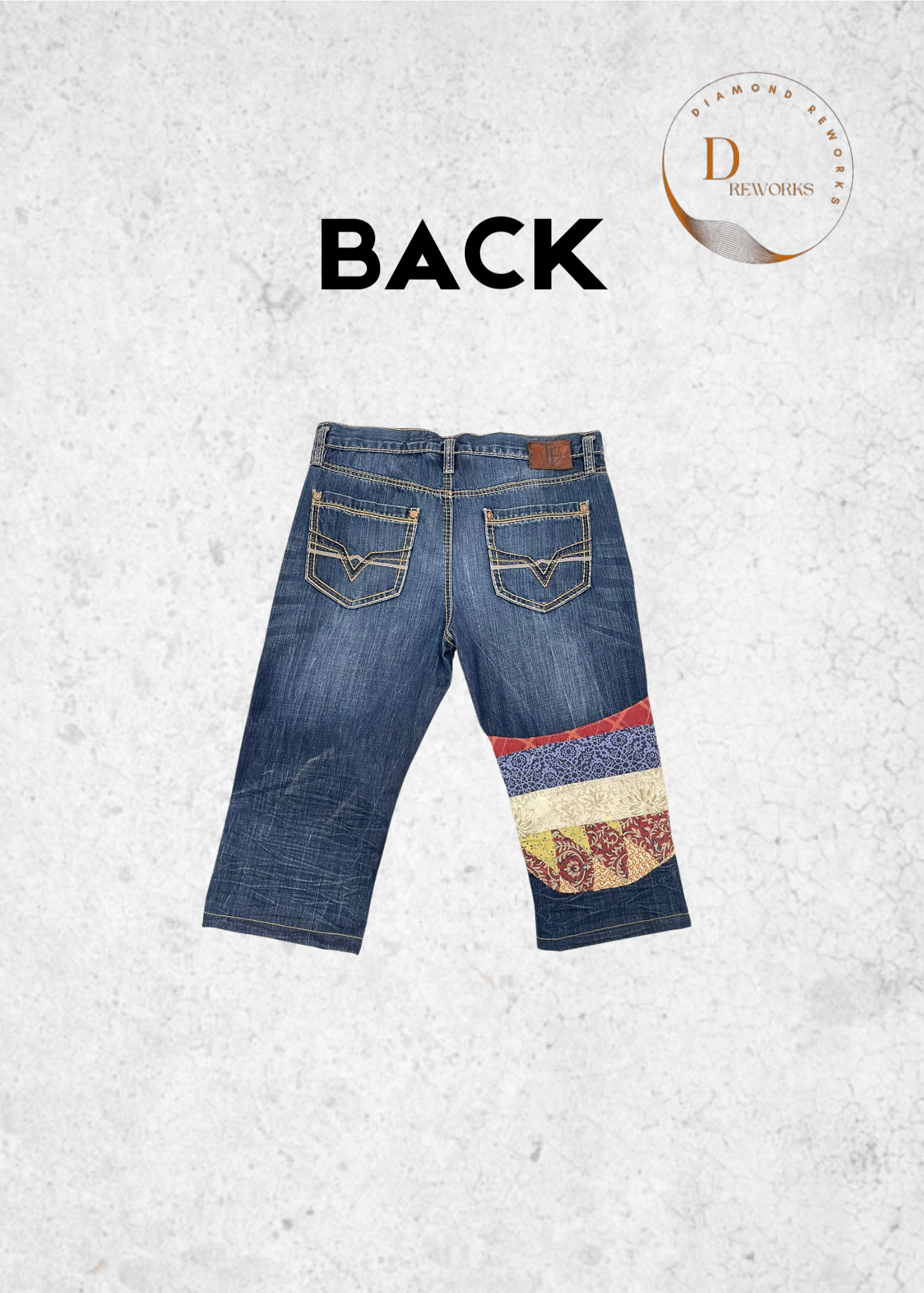 Shorts en denim matelassés retravaillés DR30 SS24