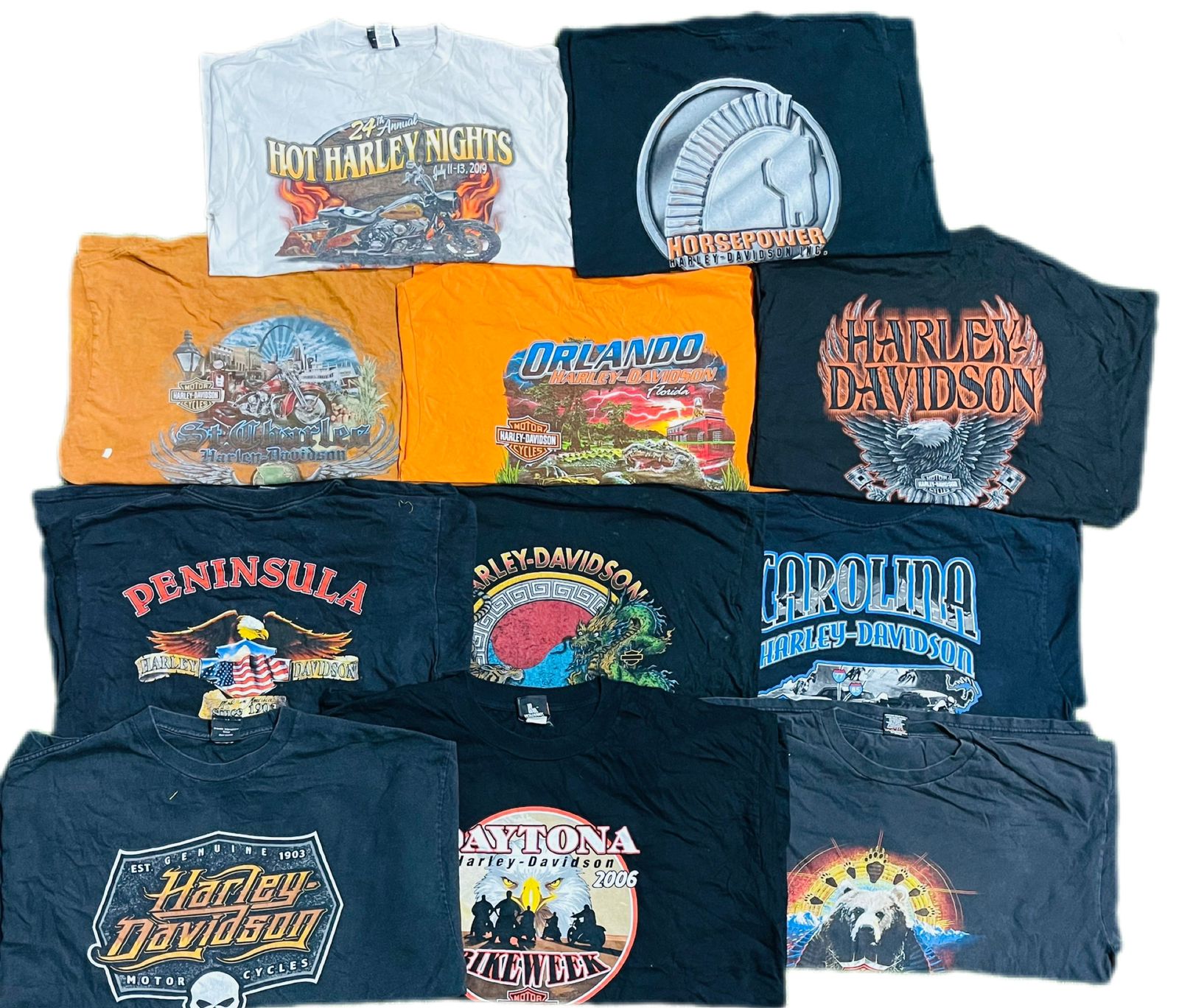 Harley davidson t shirts 50 pcs