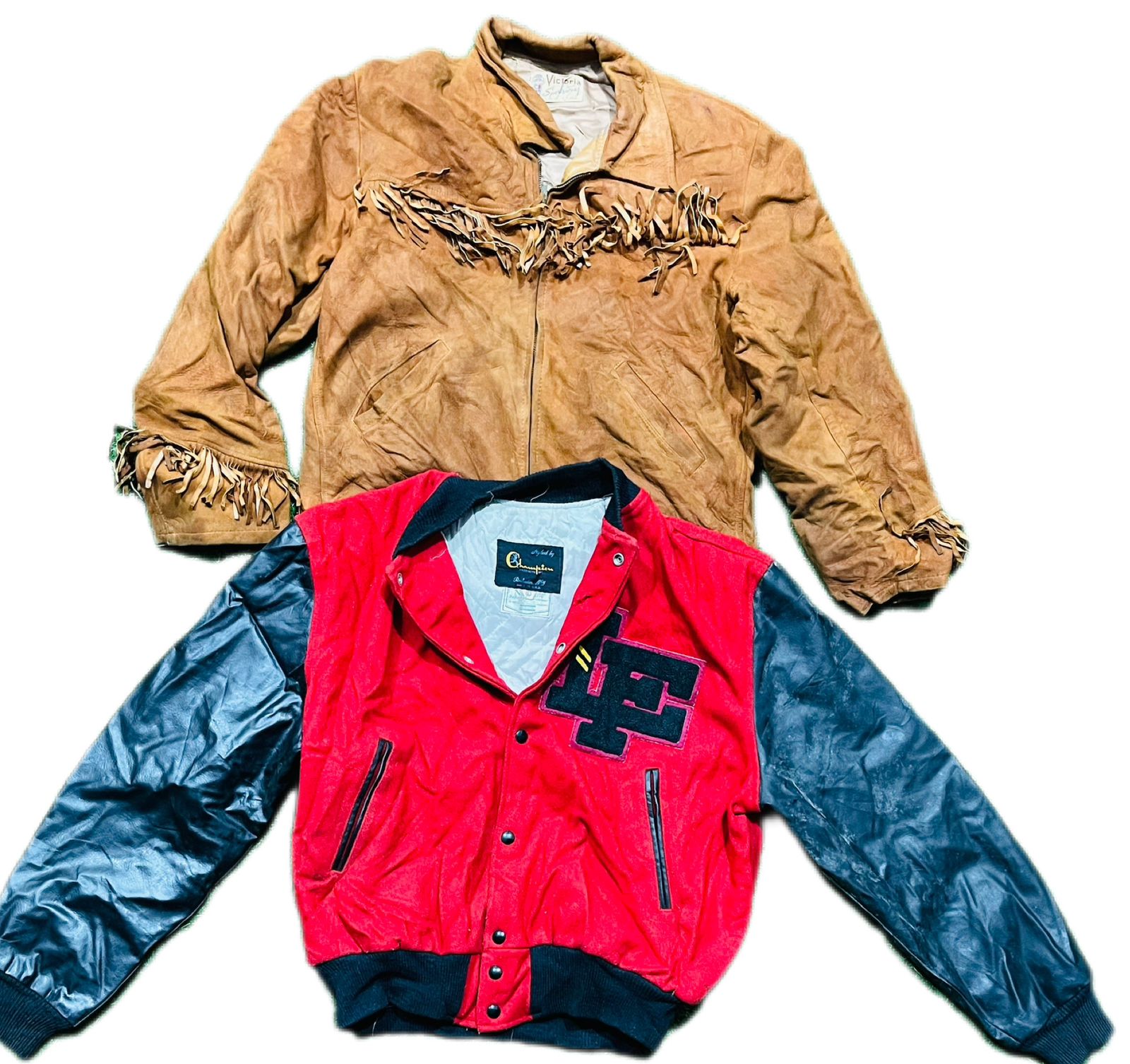 Vêtements en cuir antiques 10 pièces