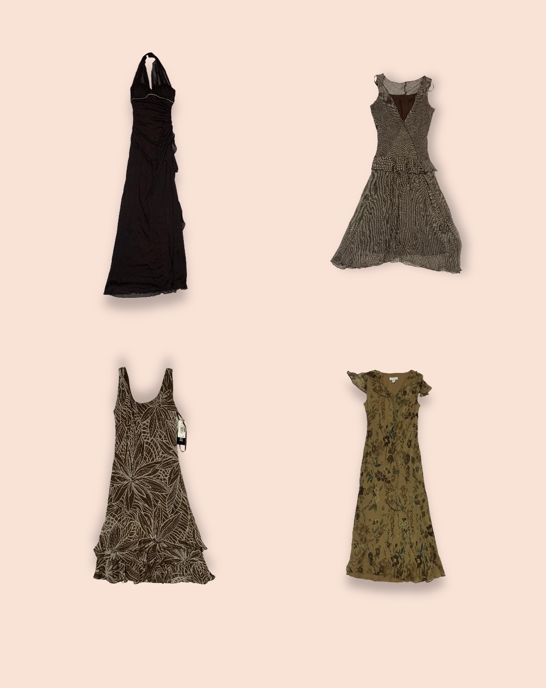 Cocoa Brown Y2K Bodycon Dress (GRV-8-042)