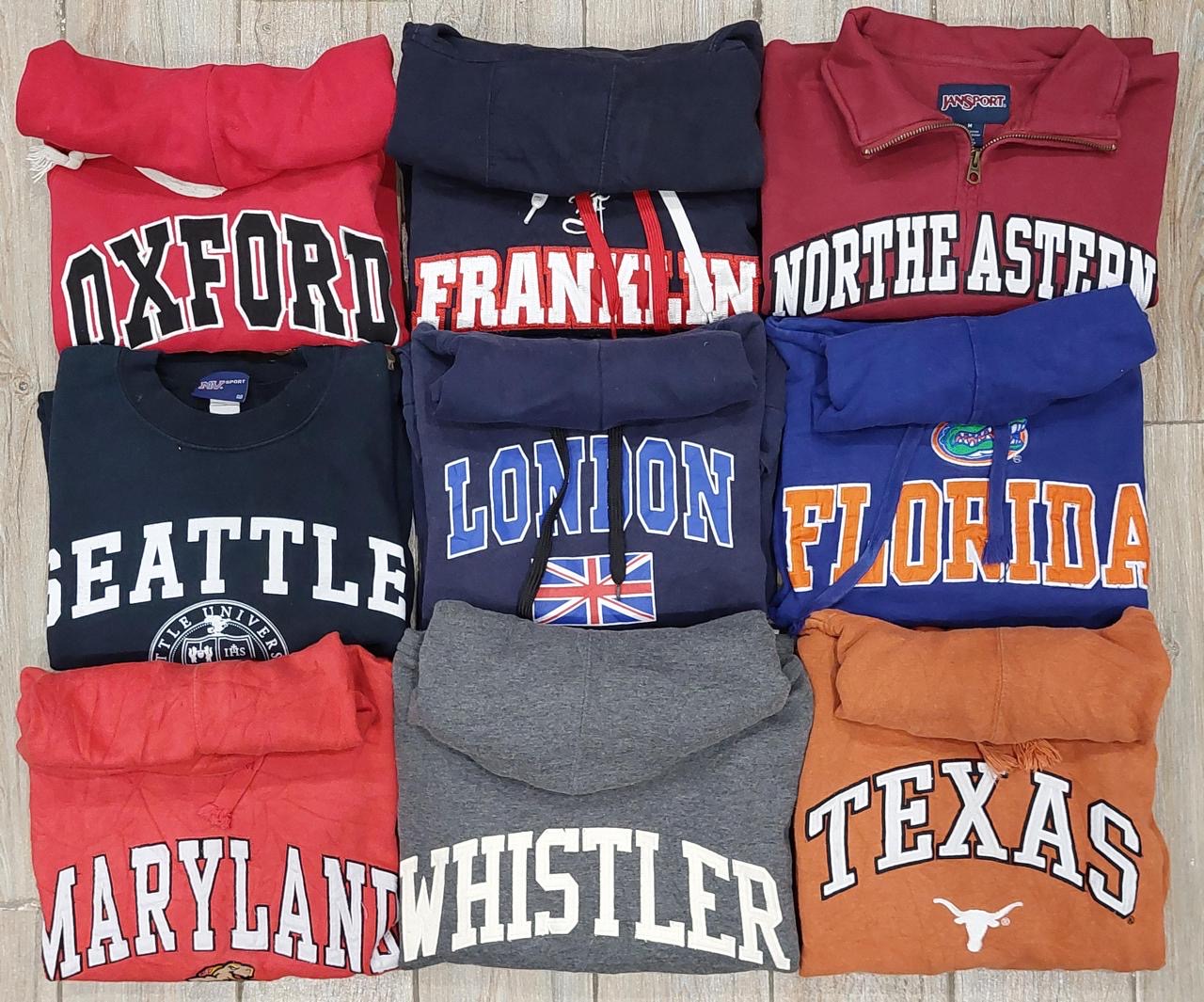 Vintage College University Sweatshirt - 15 Pieces
