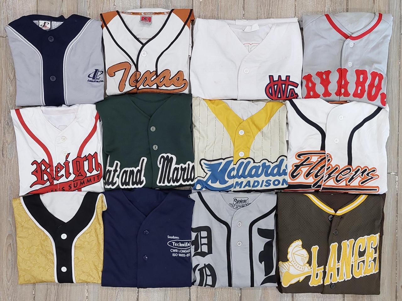Vintage Baseball Jerseys - 15 Pieces