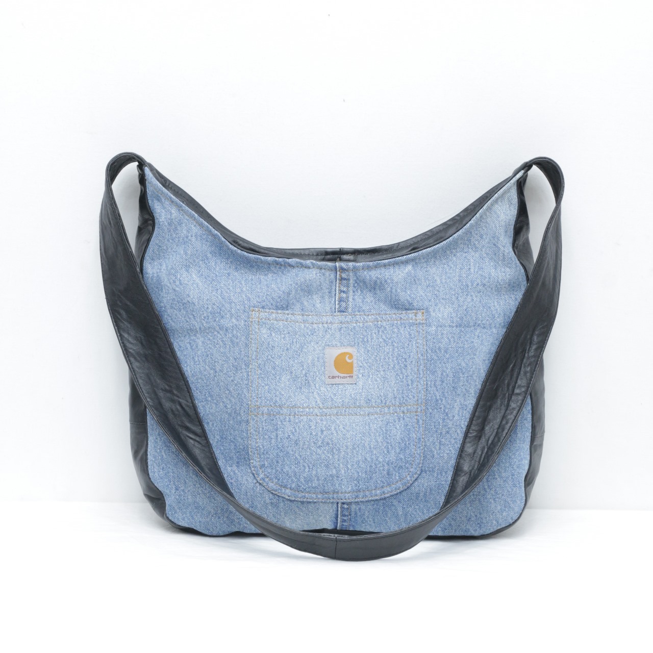 CR2210 Reworked Leather & Denim Bag