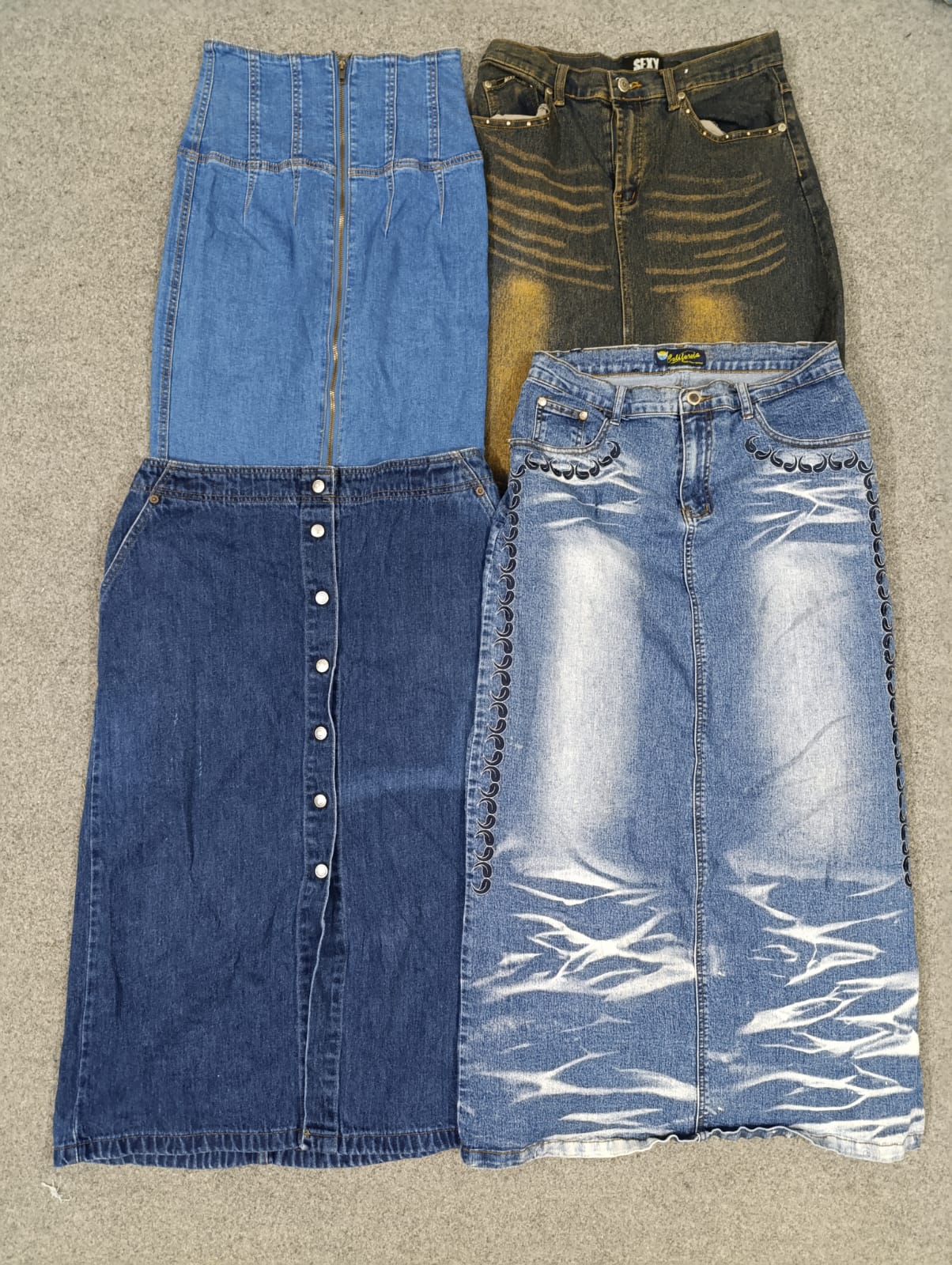 #206 Jupes Maxi en Jean Y2K pour Femmes -34