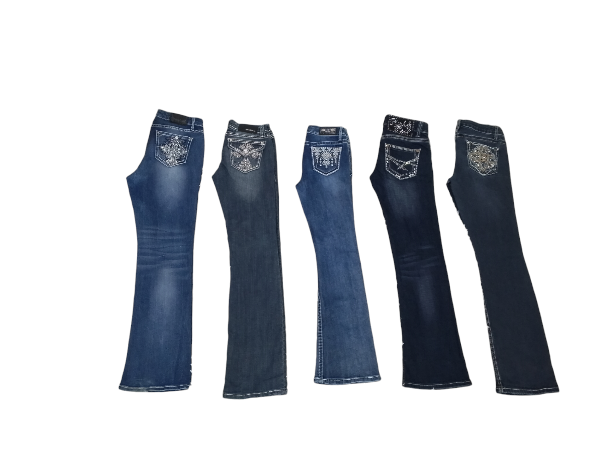 Y2k Perlen Flared Jeans Mix - 12 Stk - 26/8/24