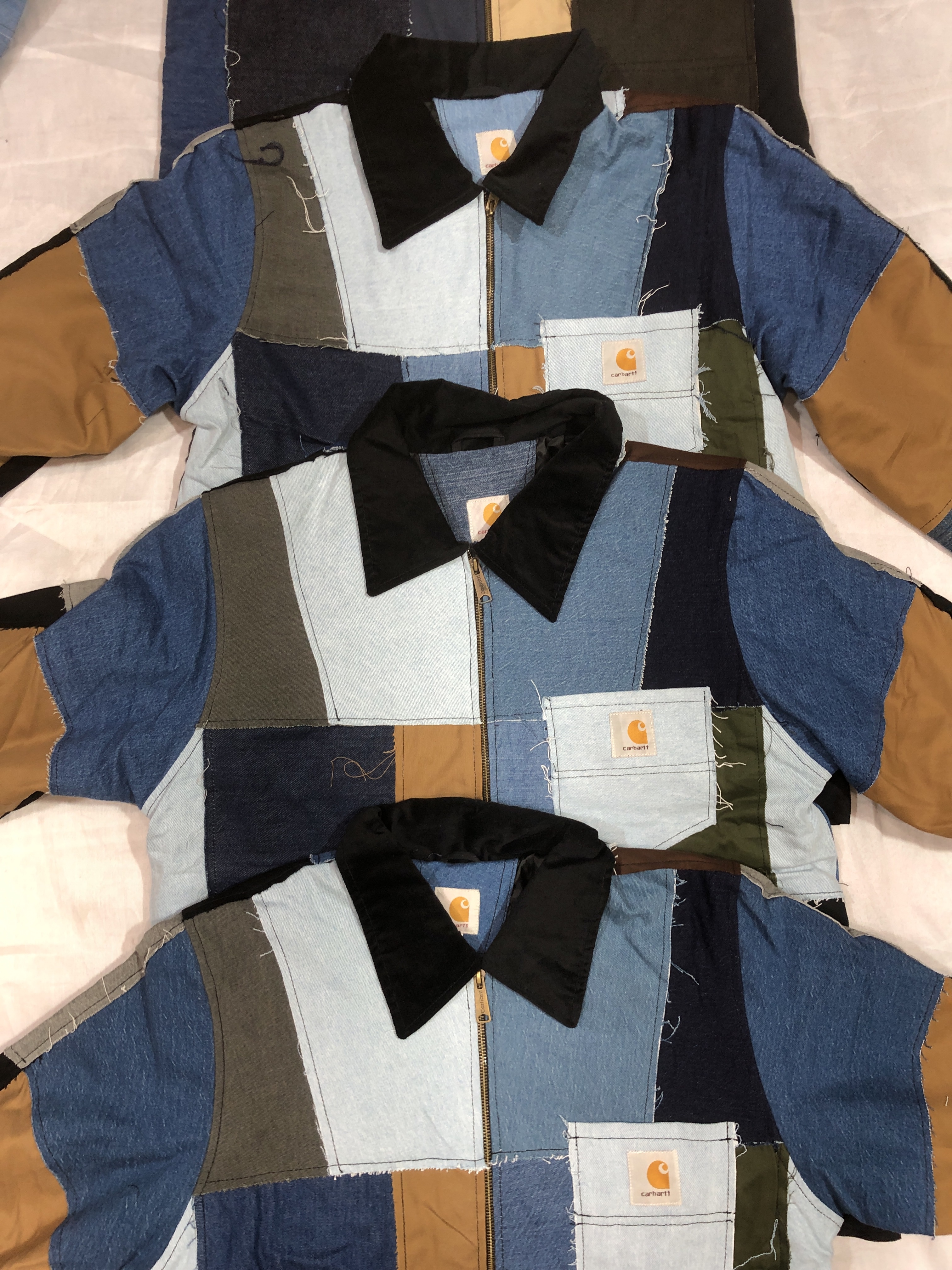 Vintage Carhartt Rework Style Detroit Patchwork Jackets All Sizes - 15 pcs