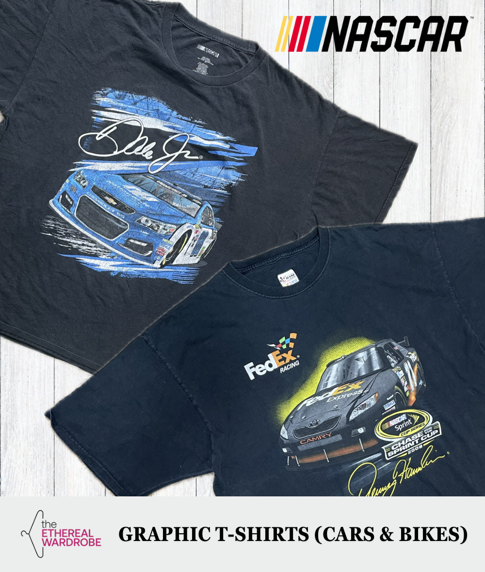 Nascar-Stil Autos und Motorräder Grafik T-Shirts