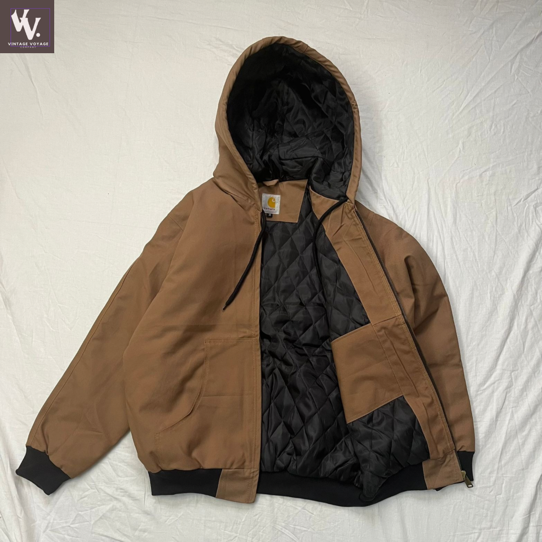 Sweat-shirts marron au style rework vintage Carhartt, toutes tailles - 15 pièces