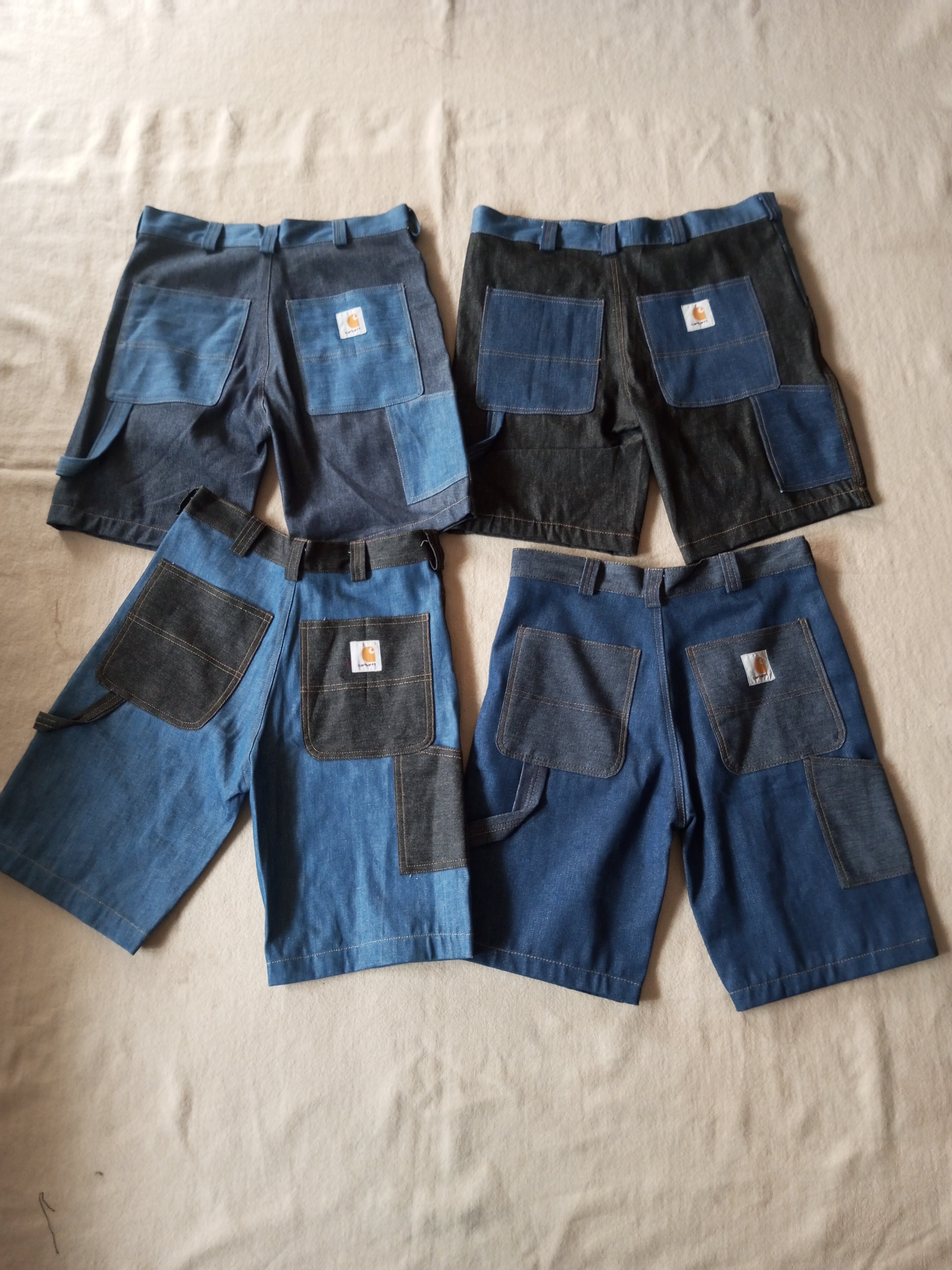 Shorts en denim style Rework Carhartt 25 pièces