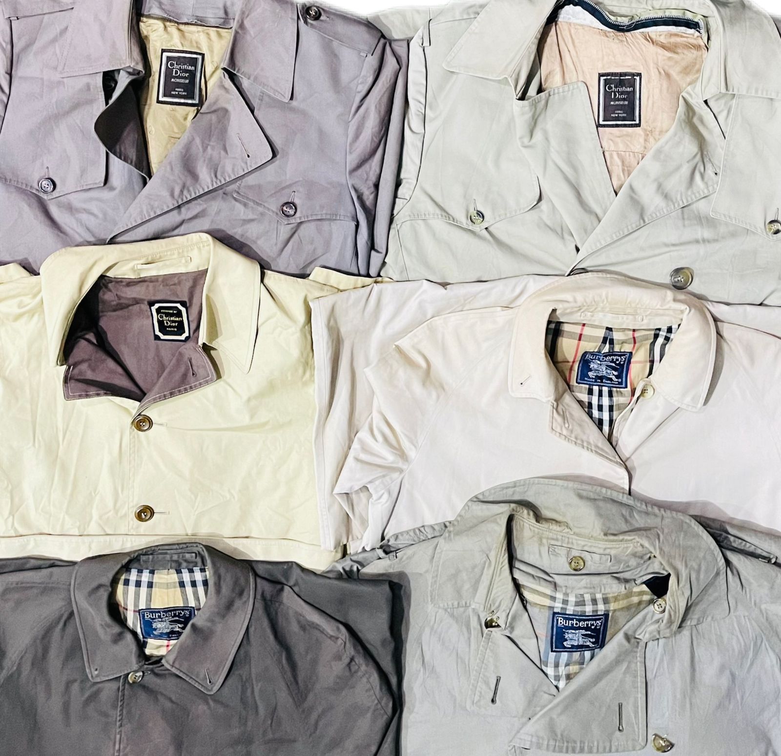 Christian dior and burberry trenches 20 pcs