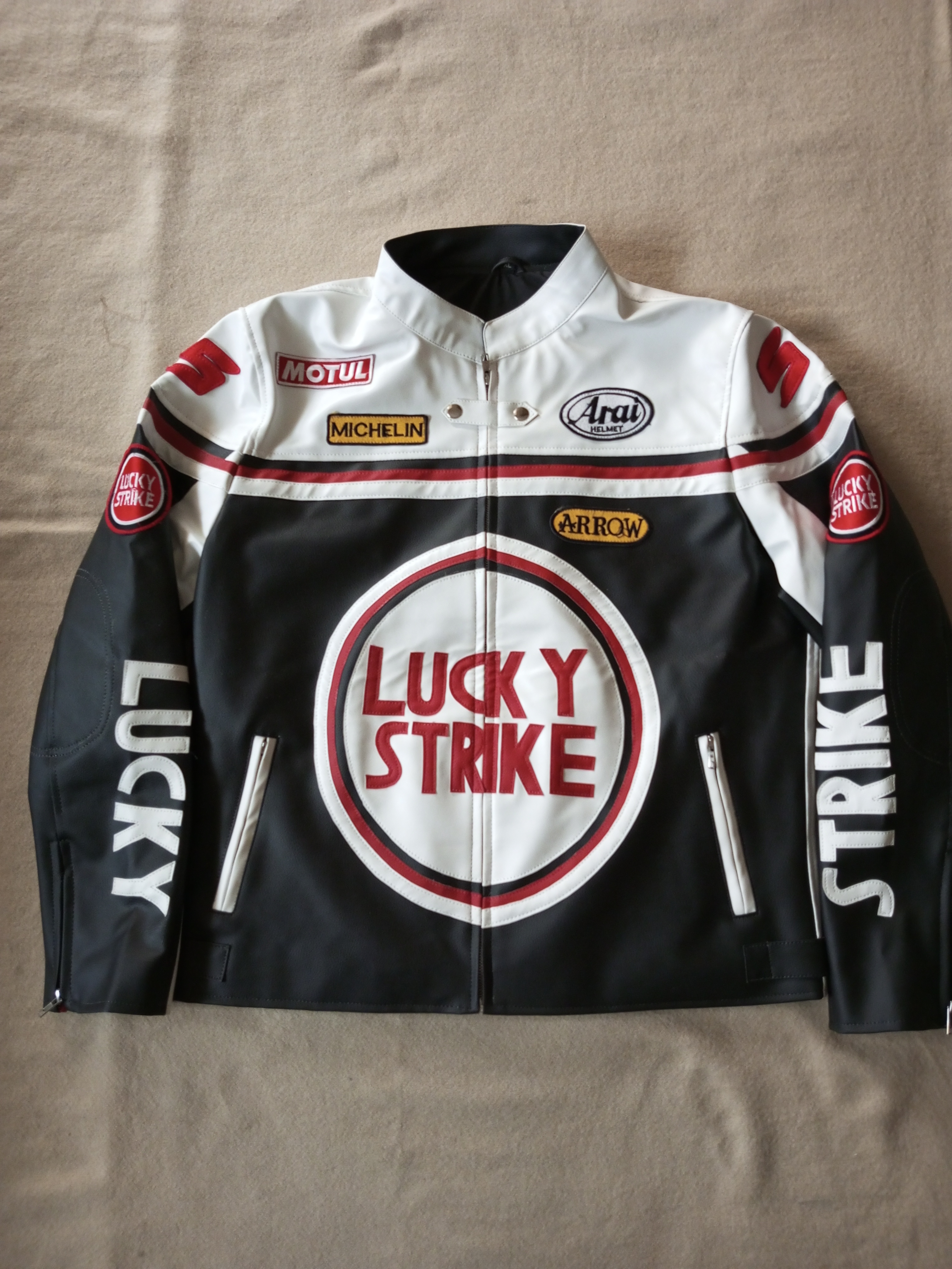 Lucky Strike Racing rework style Faux Leather Jackets 6 pcs