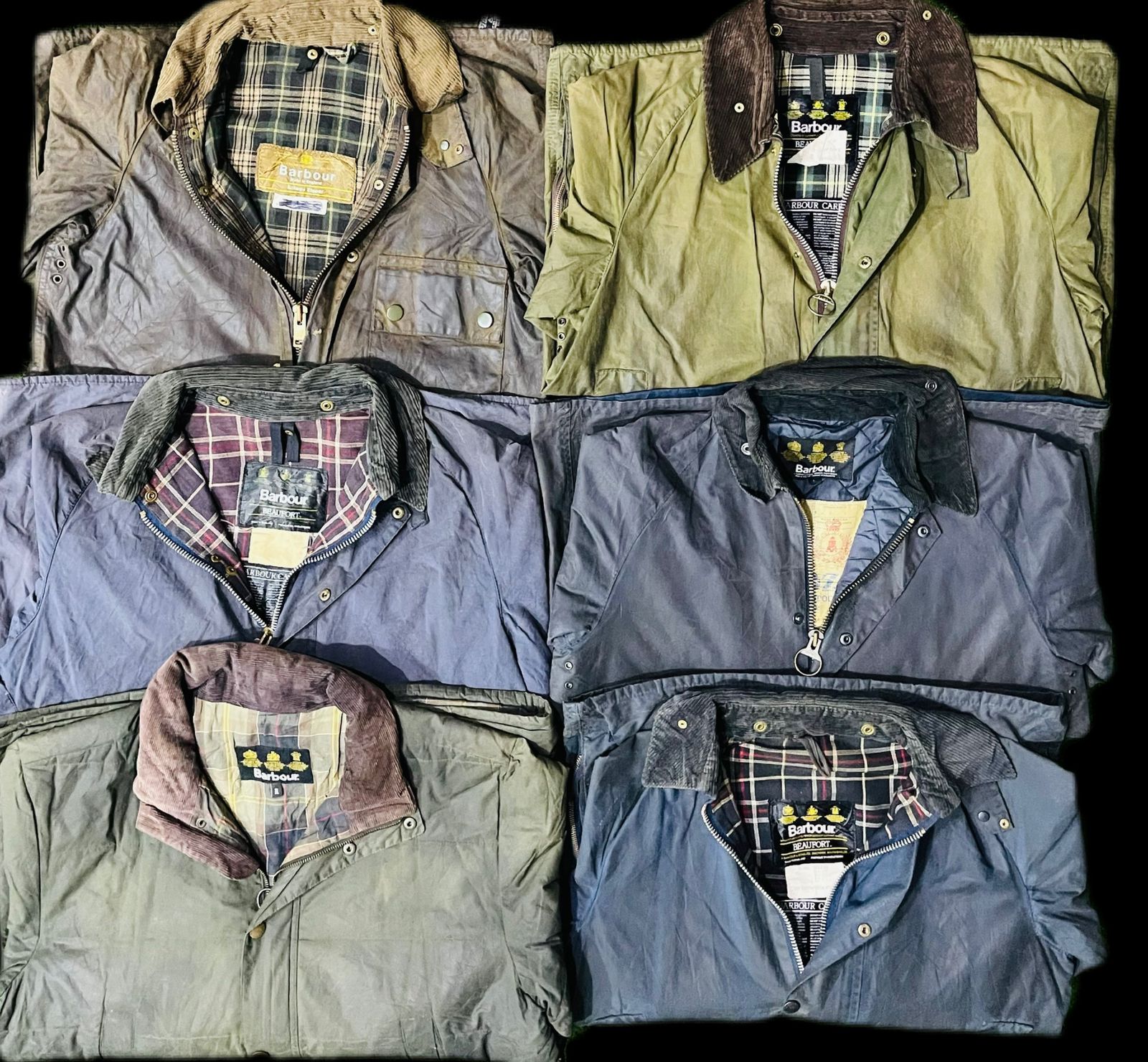 10 pièces de vestes cirées Barbour