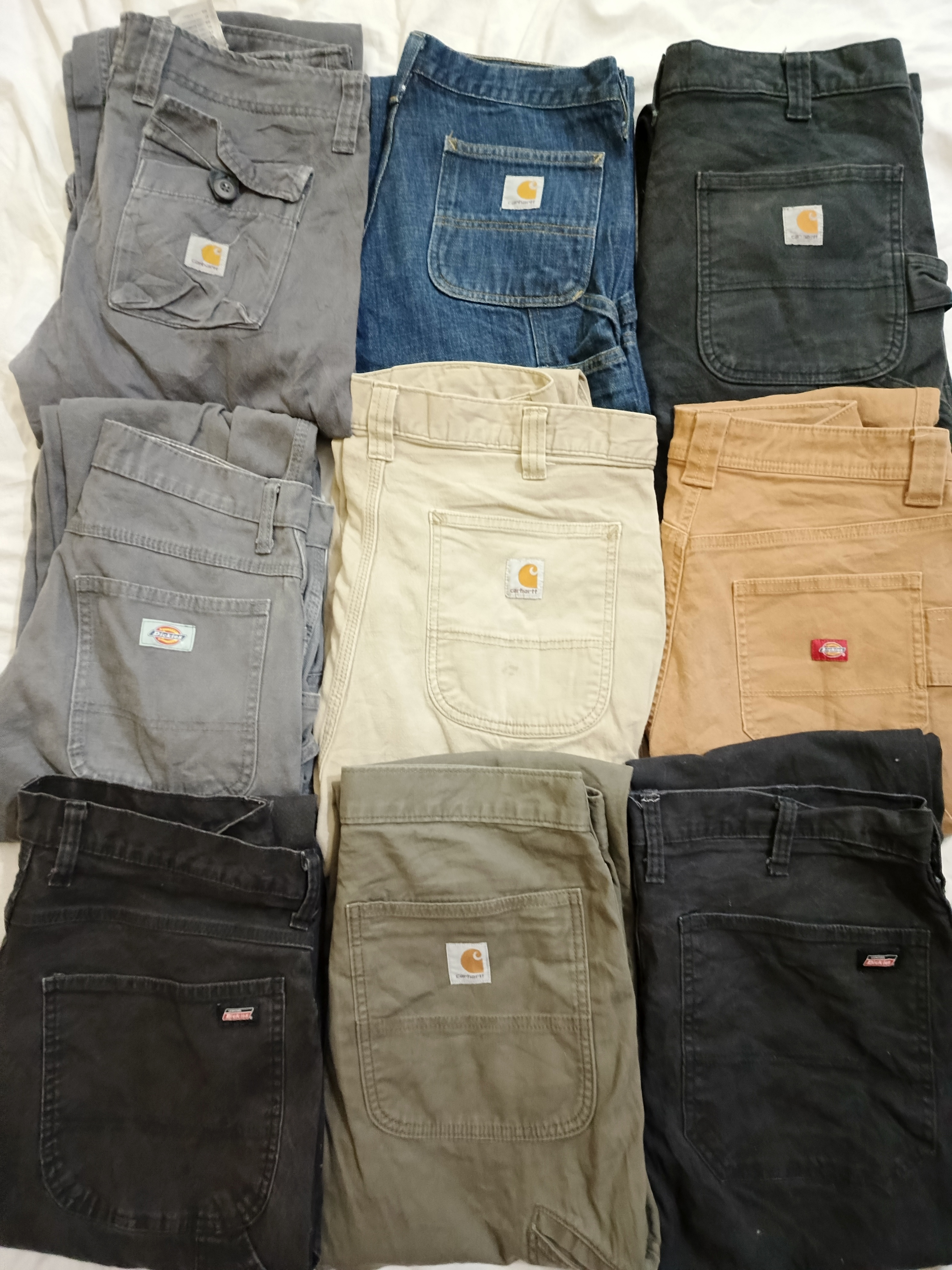 pantalons Carhartt et Dickies