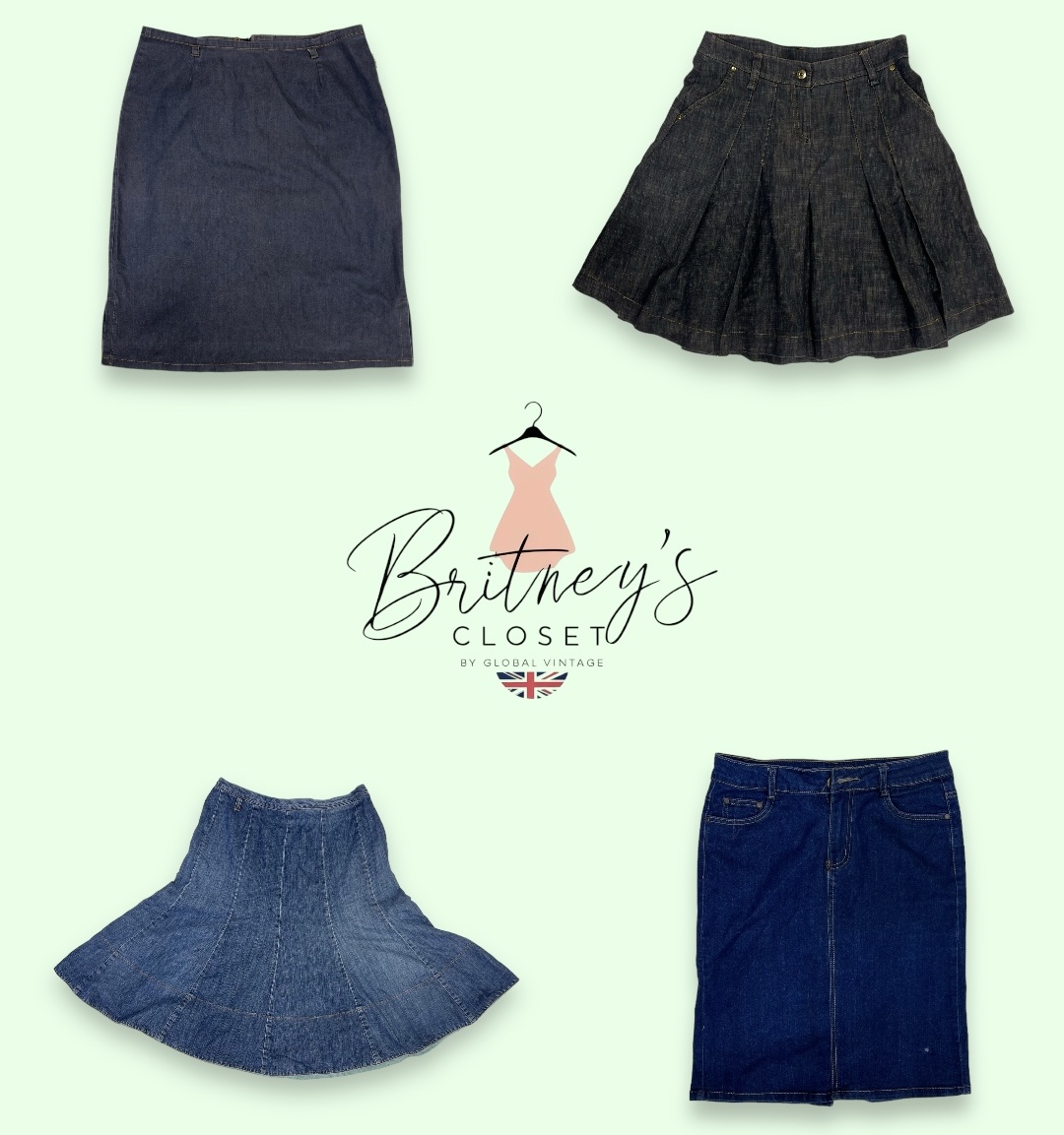 Y2K Denim Skirts - 10 Pieces