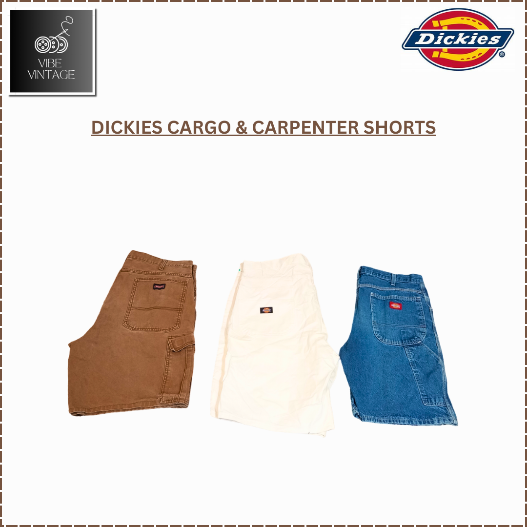 DICKIES CARGO & CARPENTER SHORTS - 12 PCS