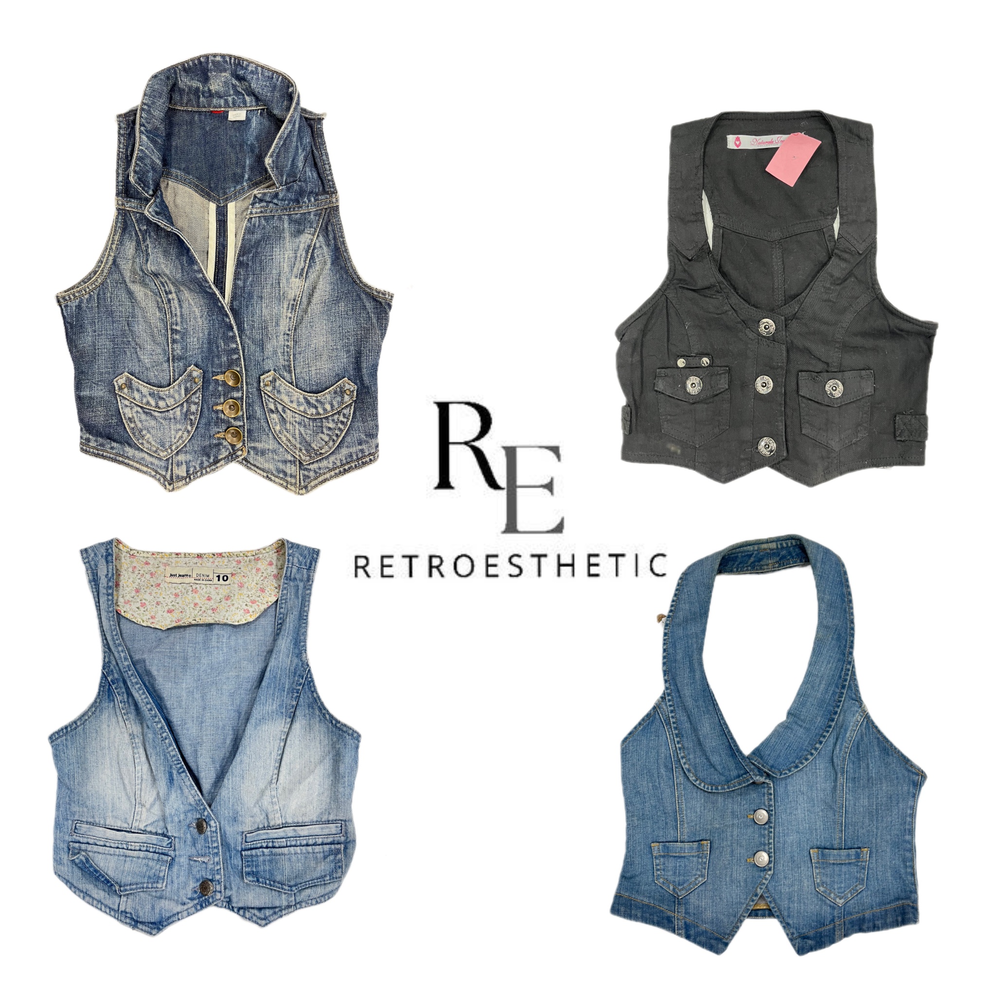 Gilet en denim Y2K (SR-686)