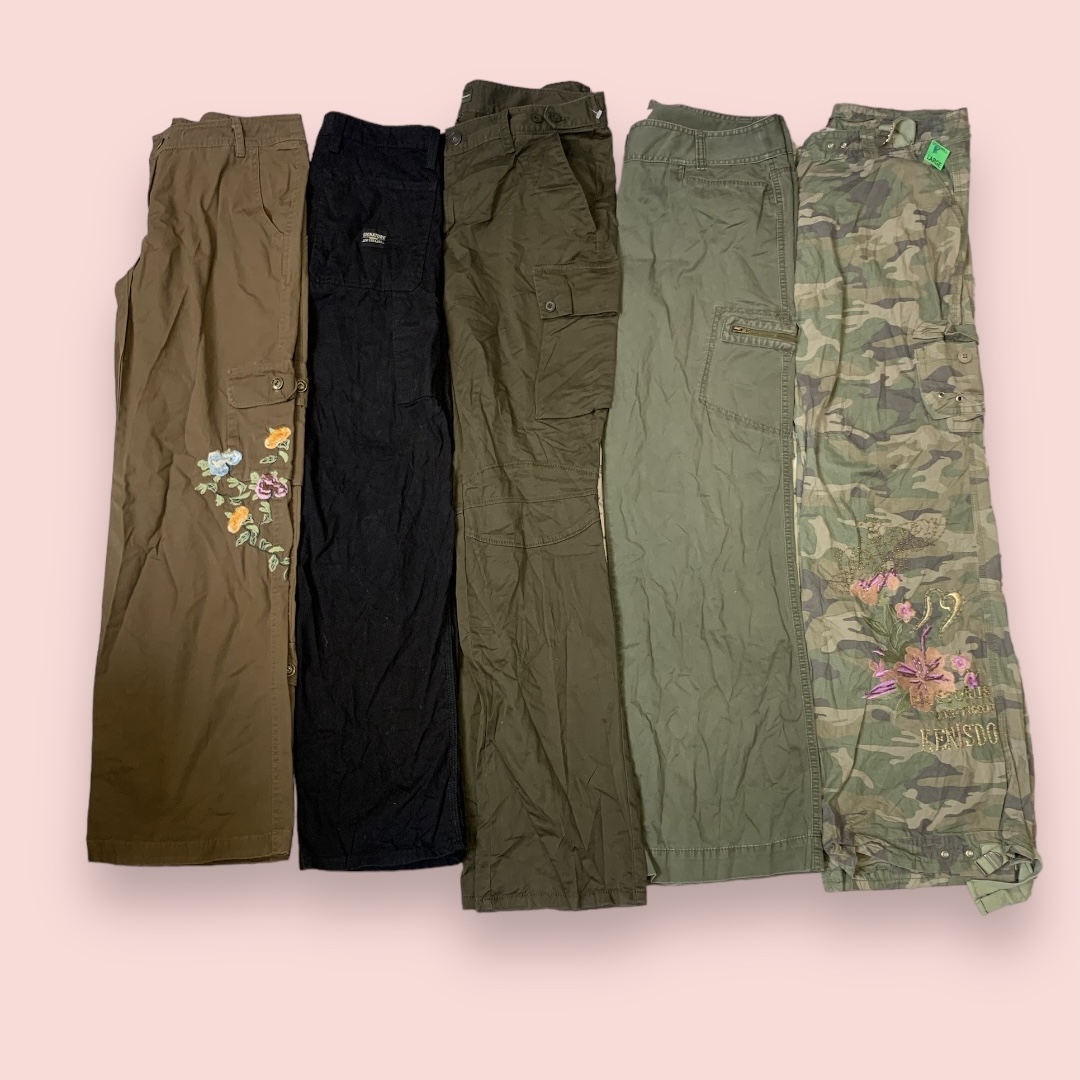 Pantalons cargo utilitaires rétro Y2K (GRV-8-087)