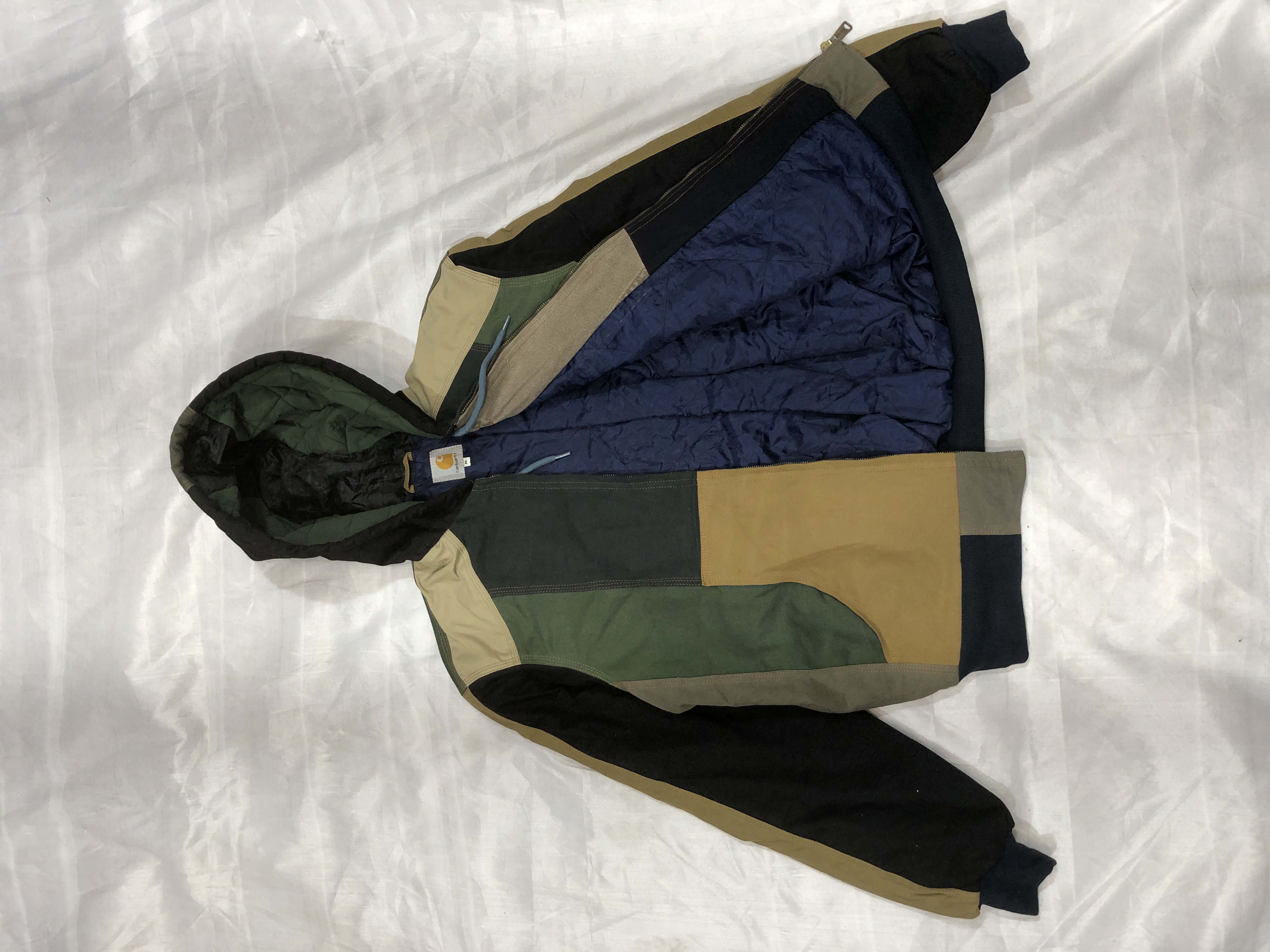 Vintage Carhartt Rework Style Patchwork Hoodies All Sizes Available - 15 pcs