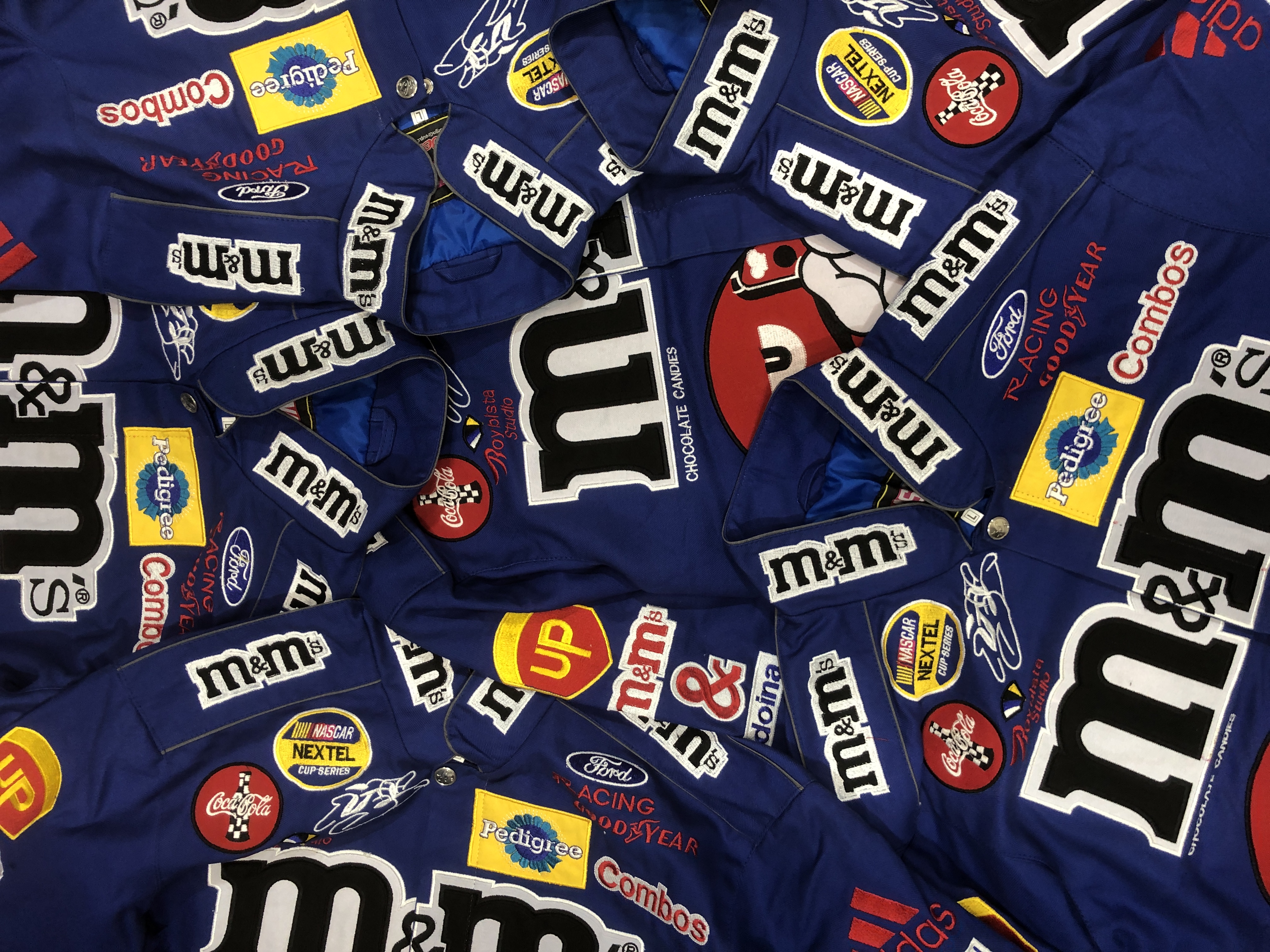 Vêtements en bleu m&ms Style Rework NASCAR Toutes tailles - 15 pcs