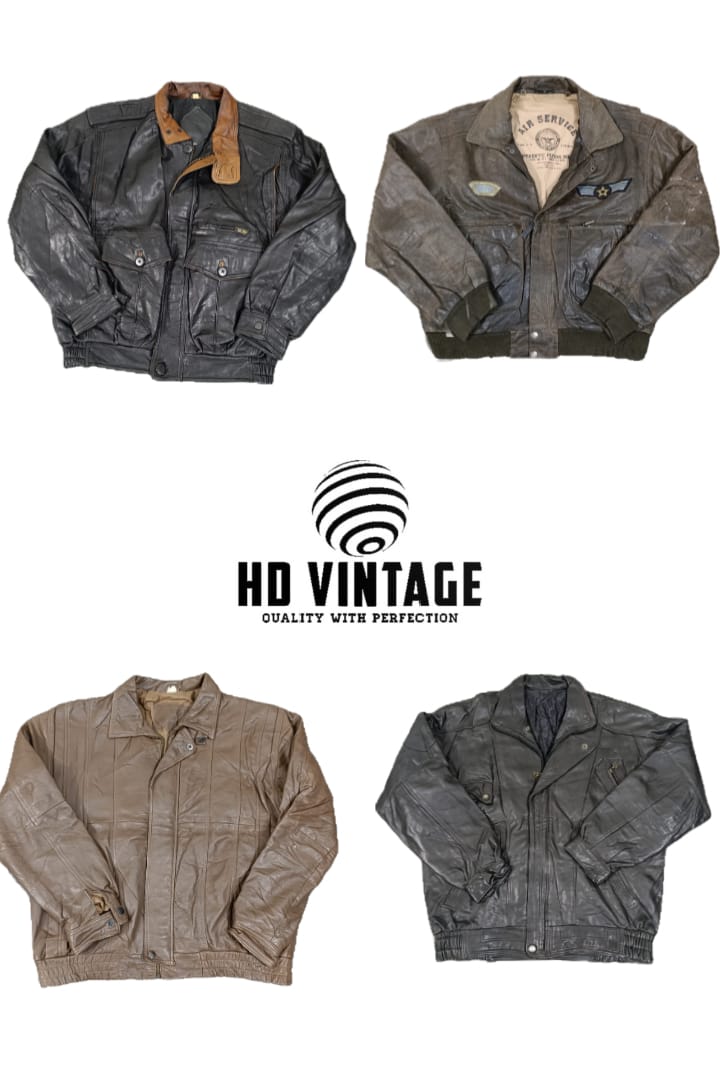 HD269 Veste Bomber en Cuir Premium - 15 pcs