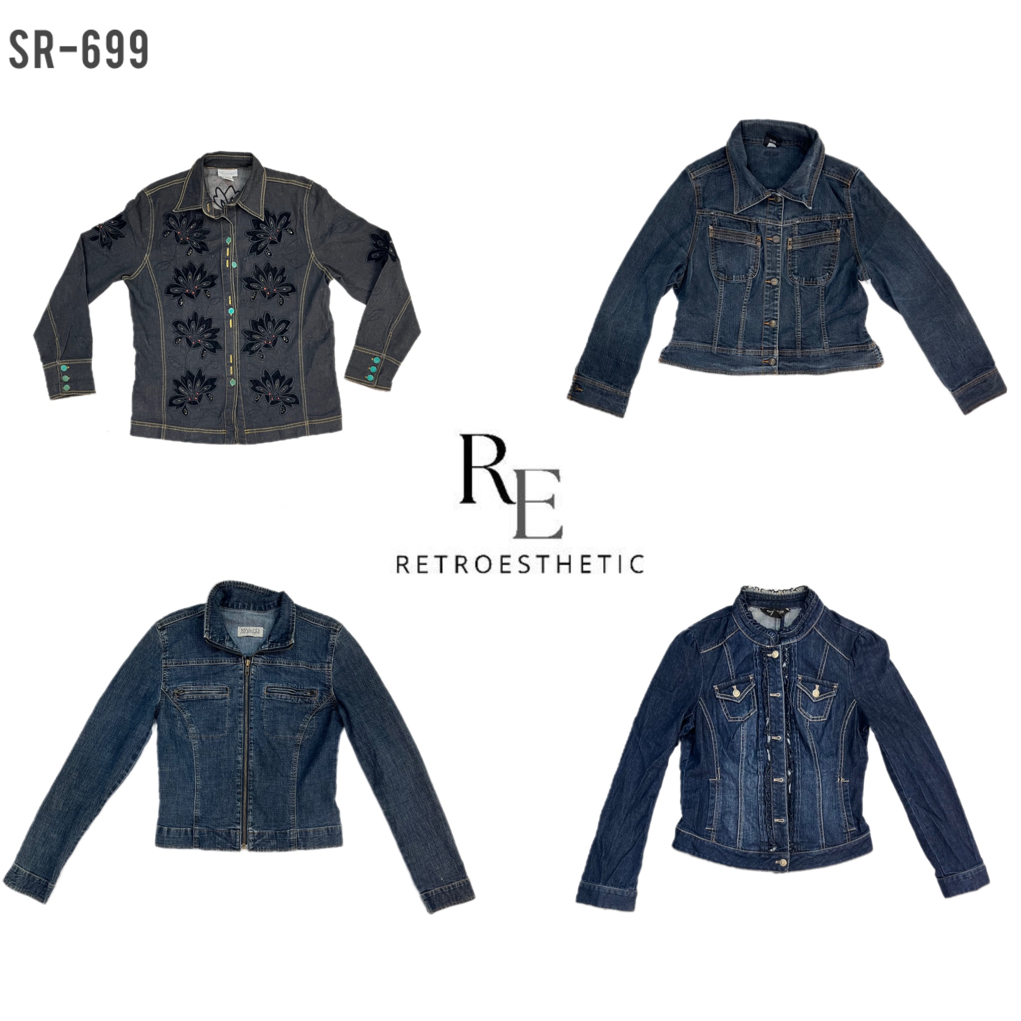 Veste en denim style biker Y2K (SR- 699)