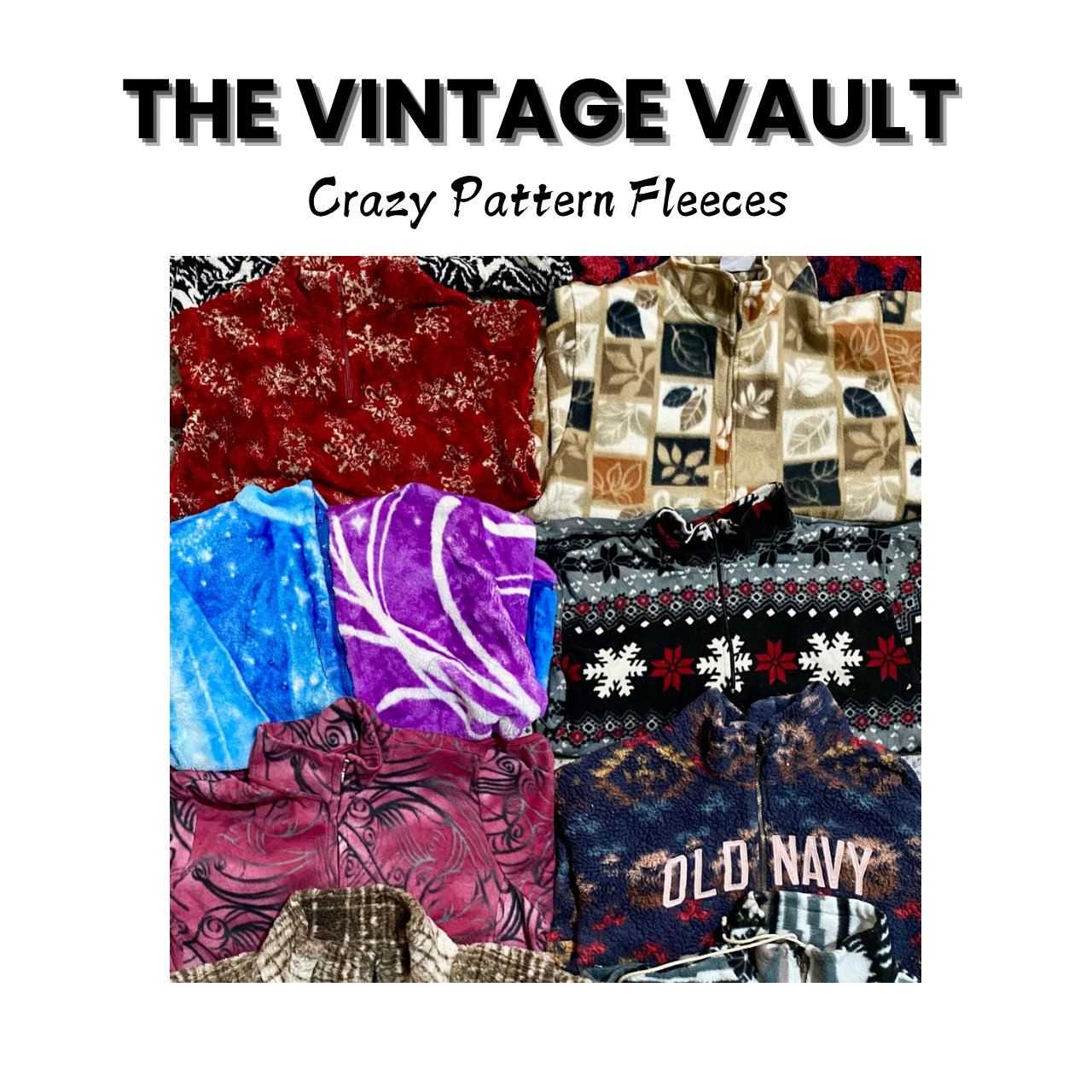 Fleeces à motifs fous 20 pièces