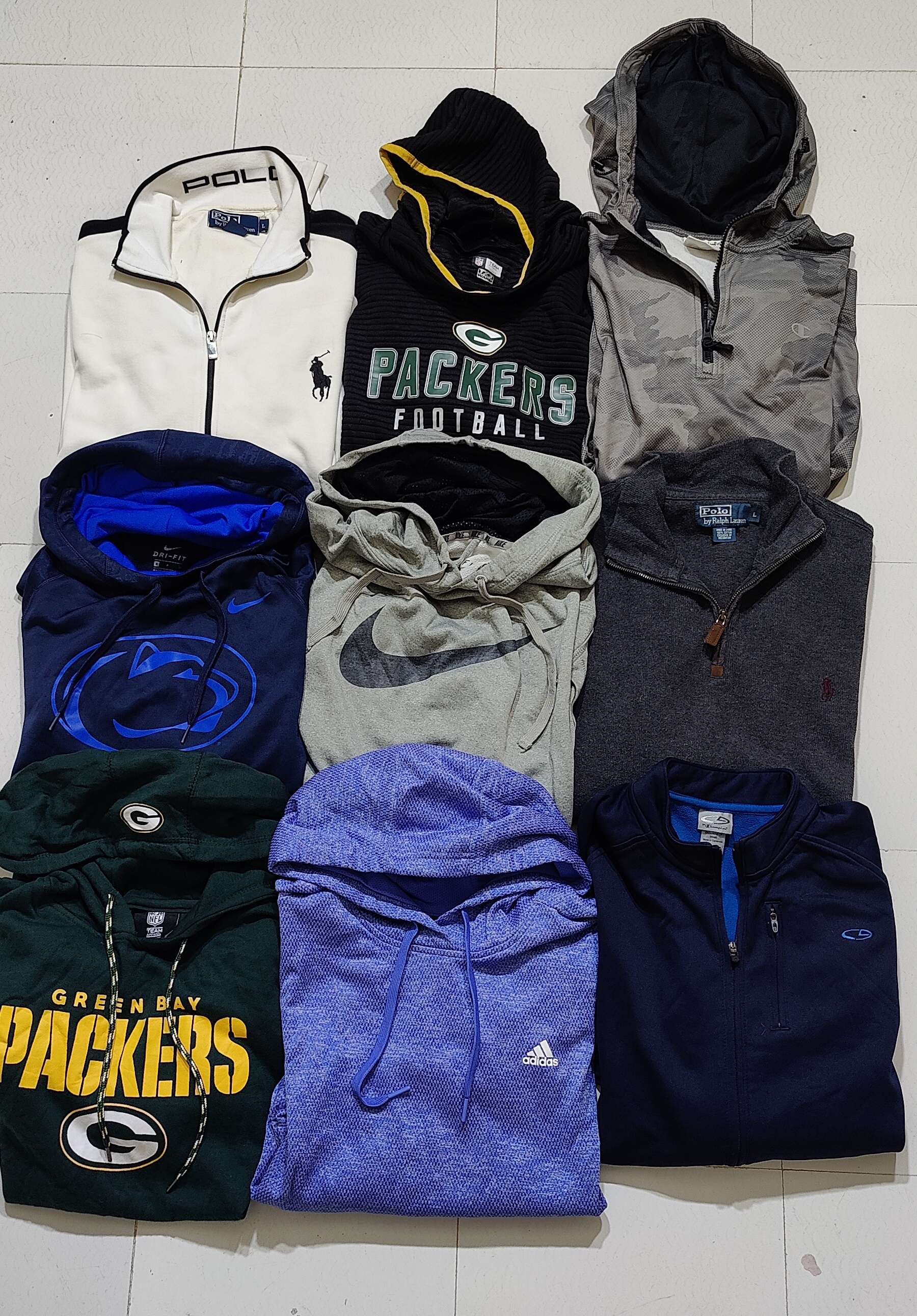 Nike, Polo Ralph Lauren, NFL, Mejestic, Adidas und Champion 21 Stk (mod0166)