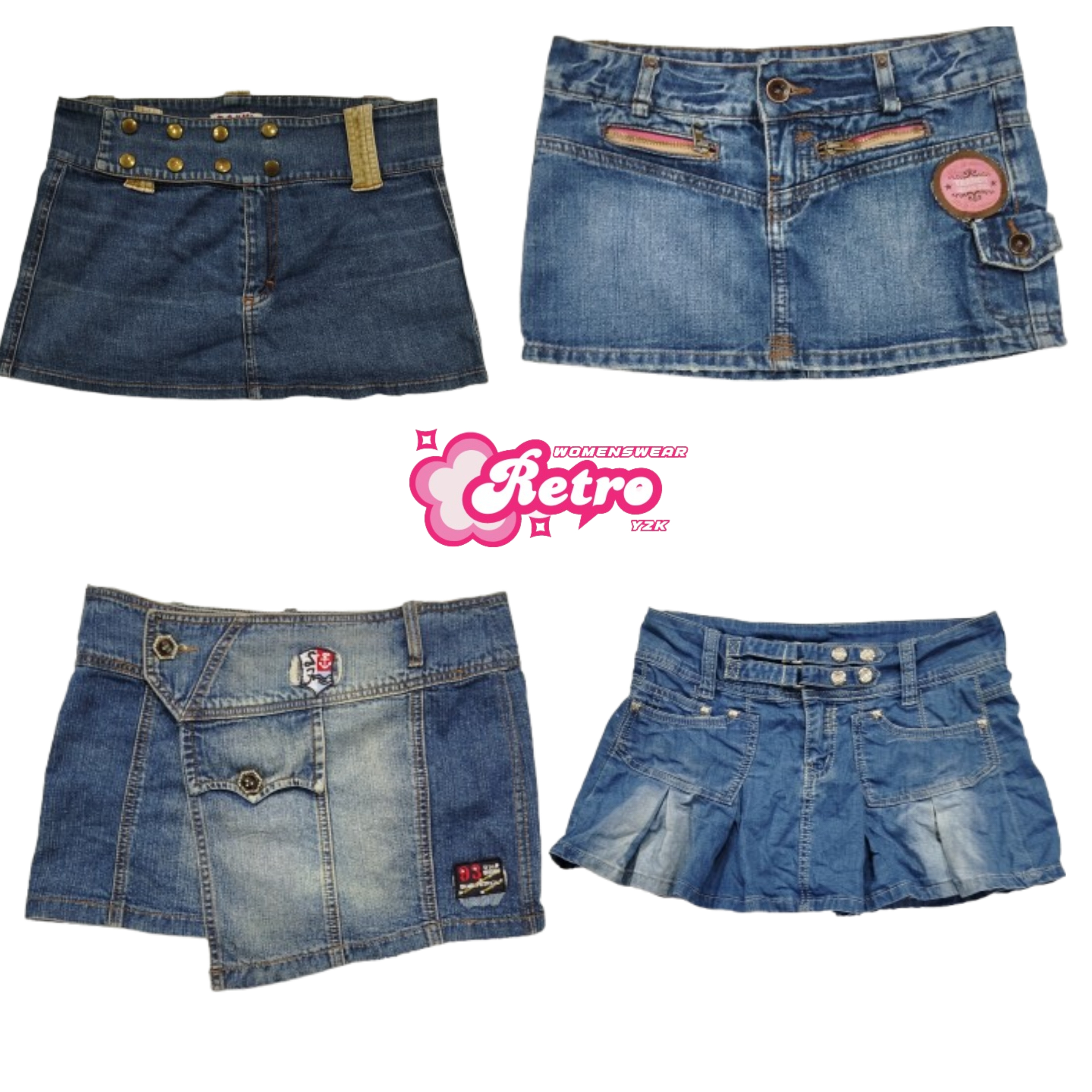 Jupes en denim mini Y2K Cowgirl Vibes