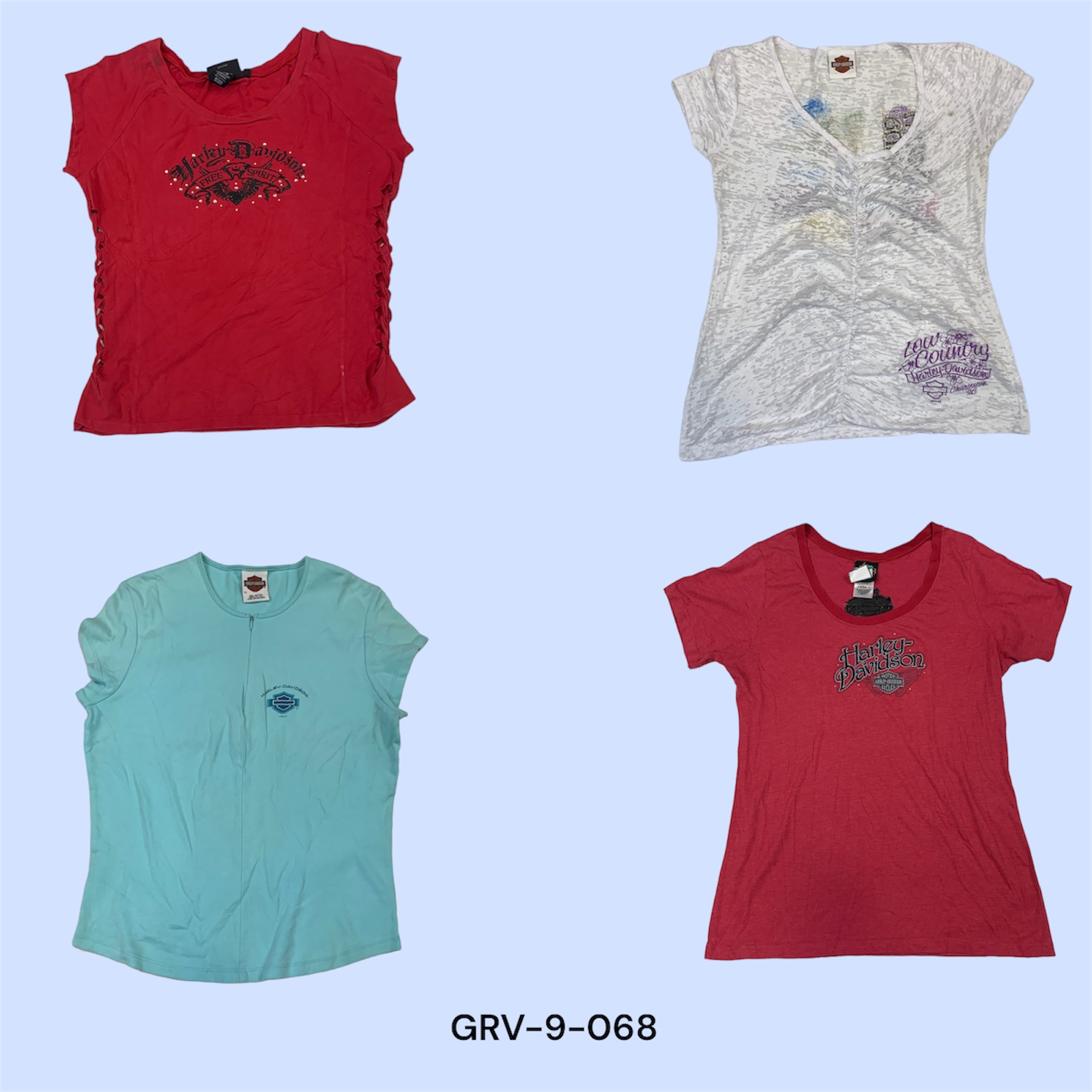 Women’s Y2K Harley Davidson T-Shirt – Embrace the Retro Ride(grv-9-068)