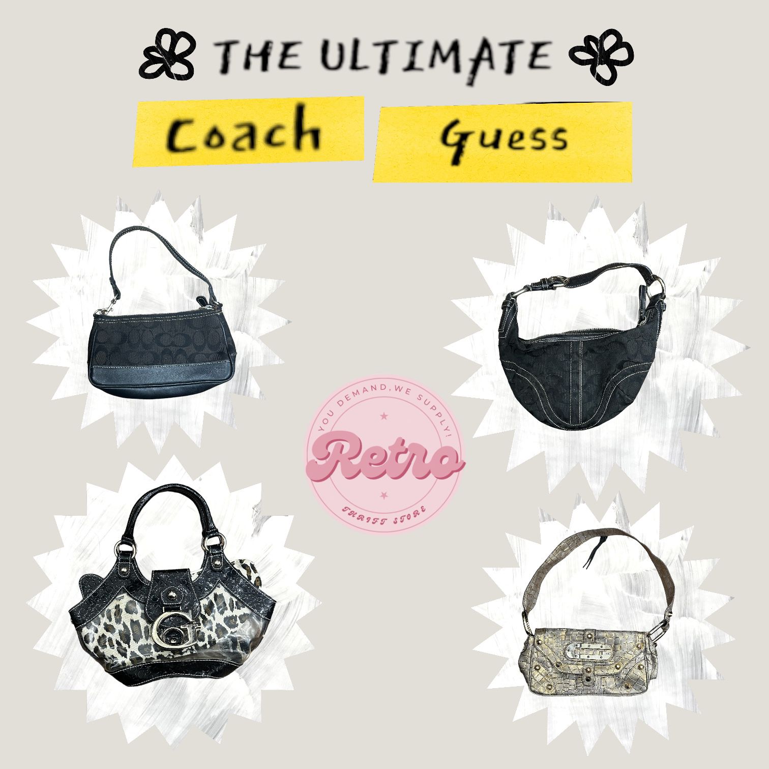 Les sacs Coach et Guess