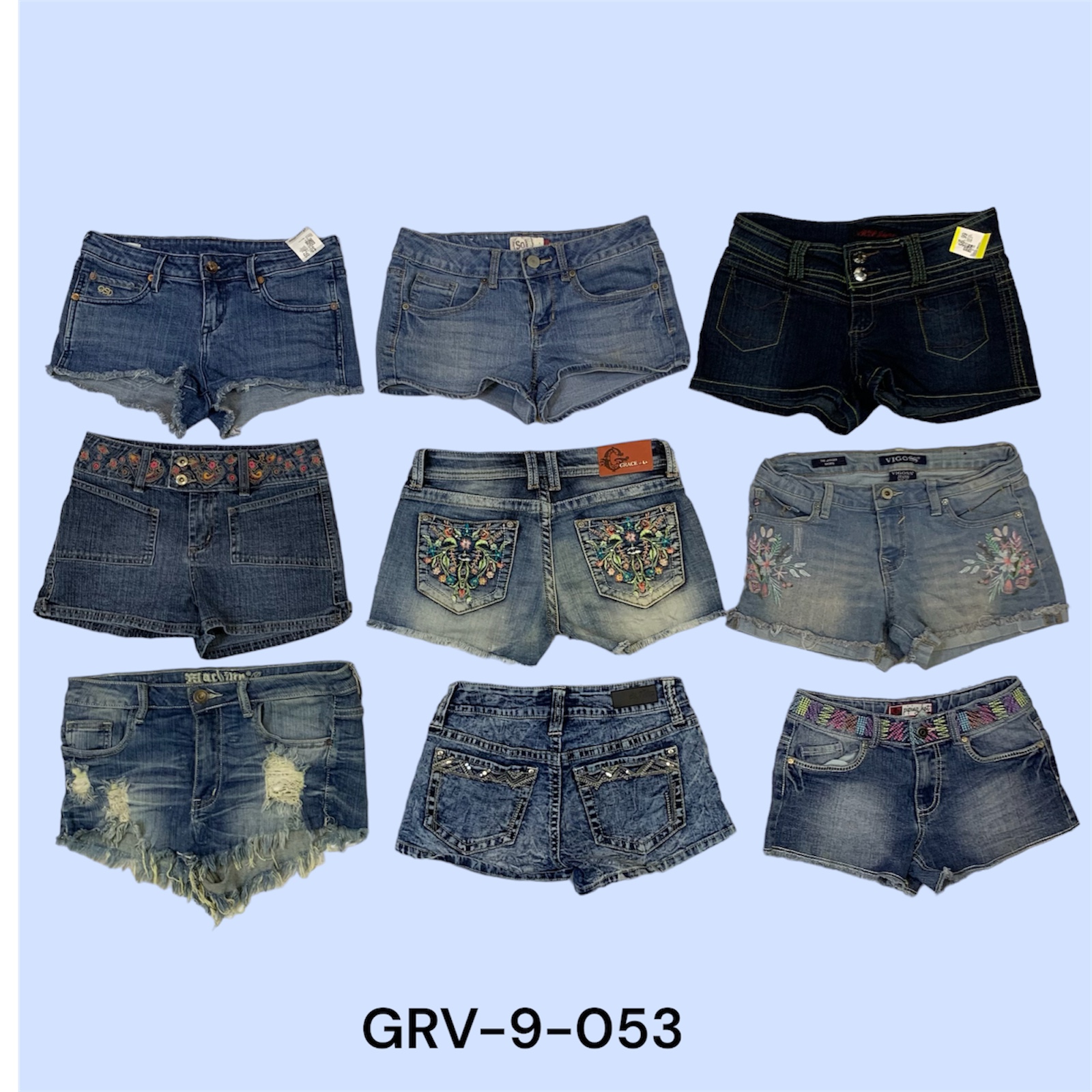 Retro Y2K Denim Mini Shorts – Flaunt Your Style(grv-9-053)