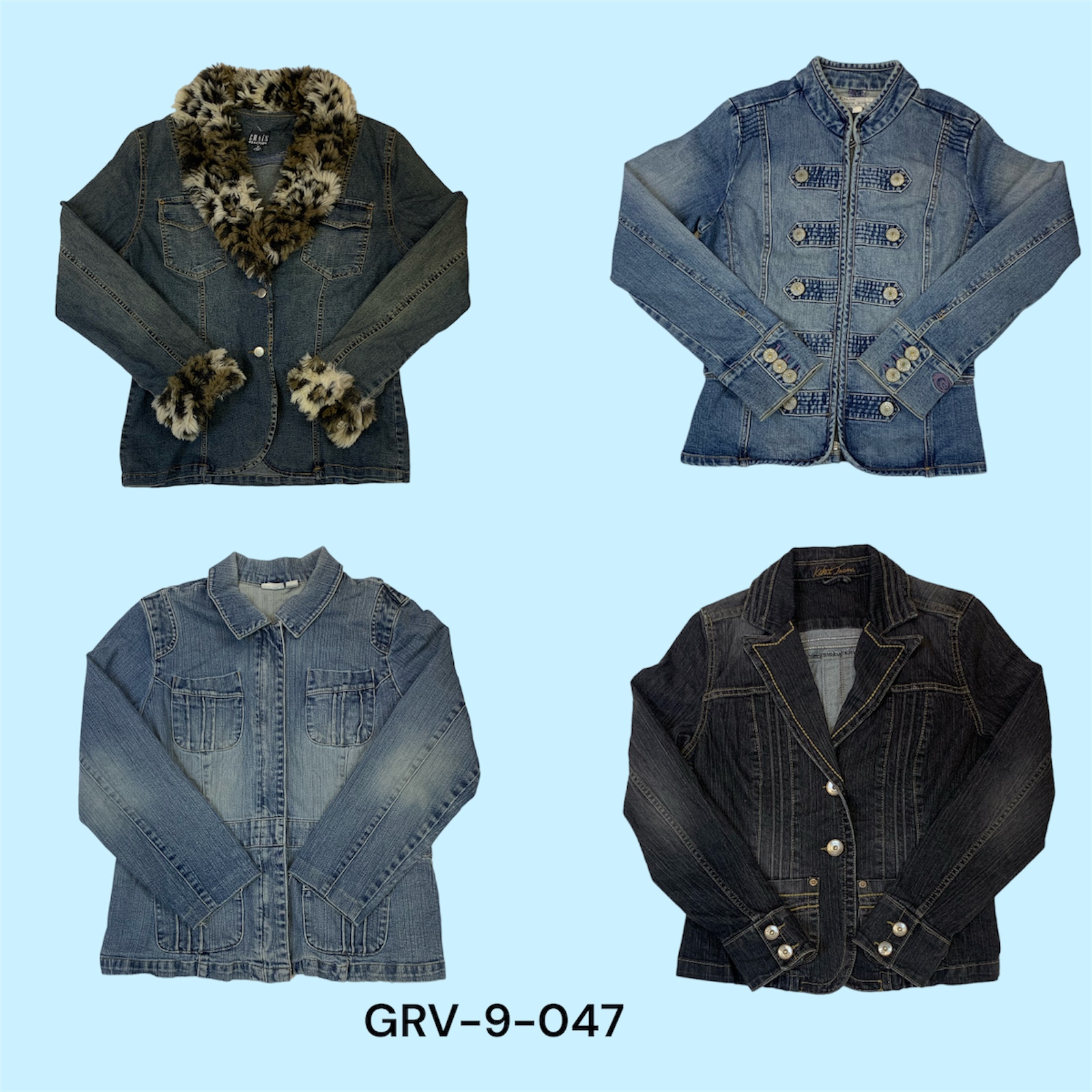 Y2K Denim Jacket – Effortlessly Cool for Women(grv-9-047)