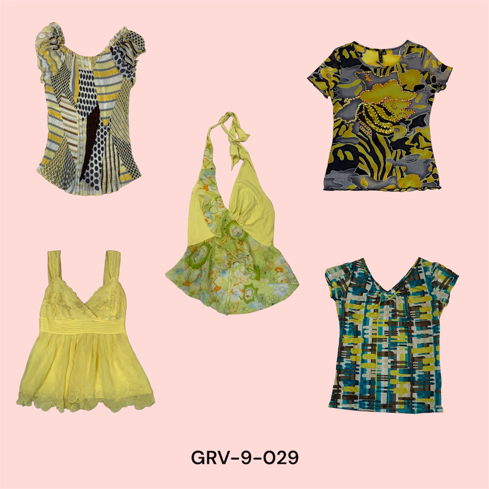 Y2K Yellow Cami Tops – Bright, Bold, and Retro Chic(grv-9029)