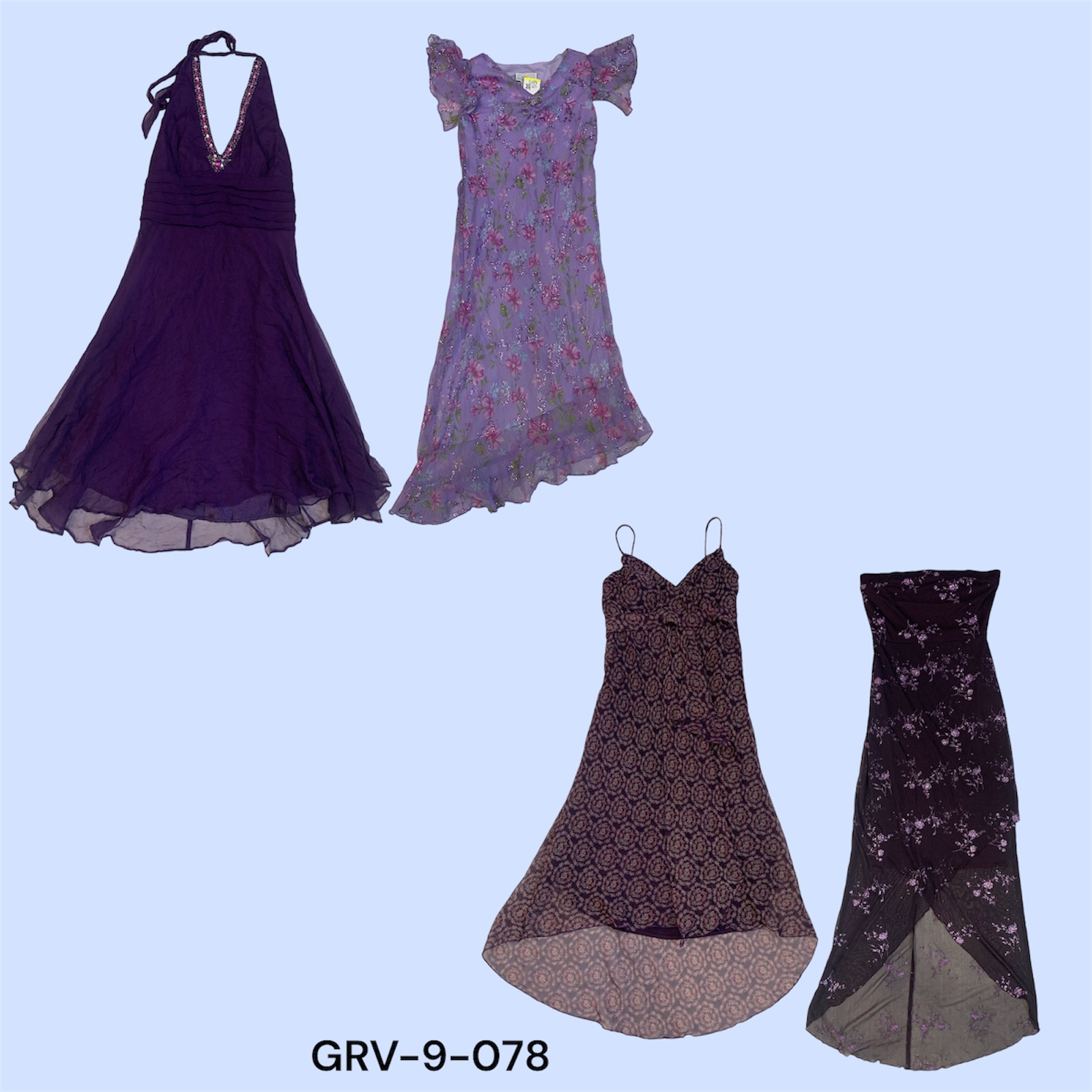 Y2K Poly Dress in Purple – Stylish, Bold, and Perfectly Retro(9-078)