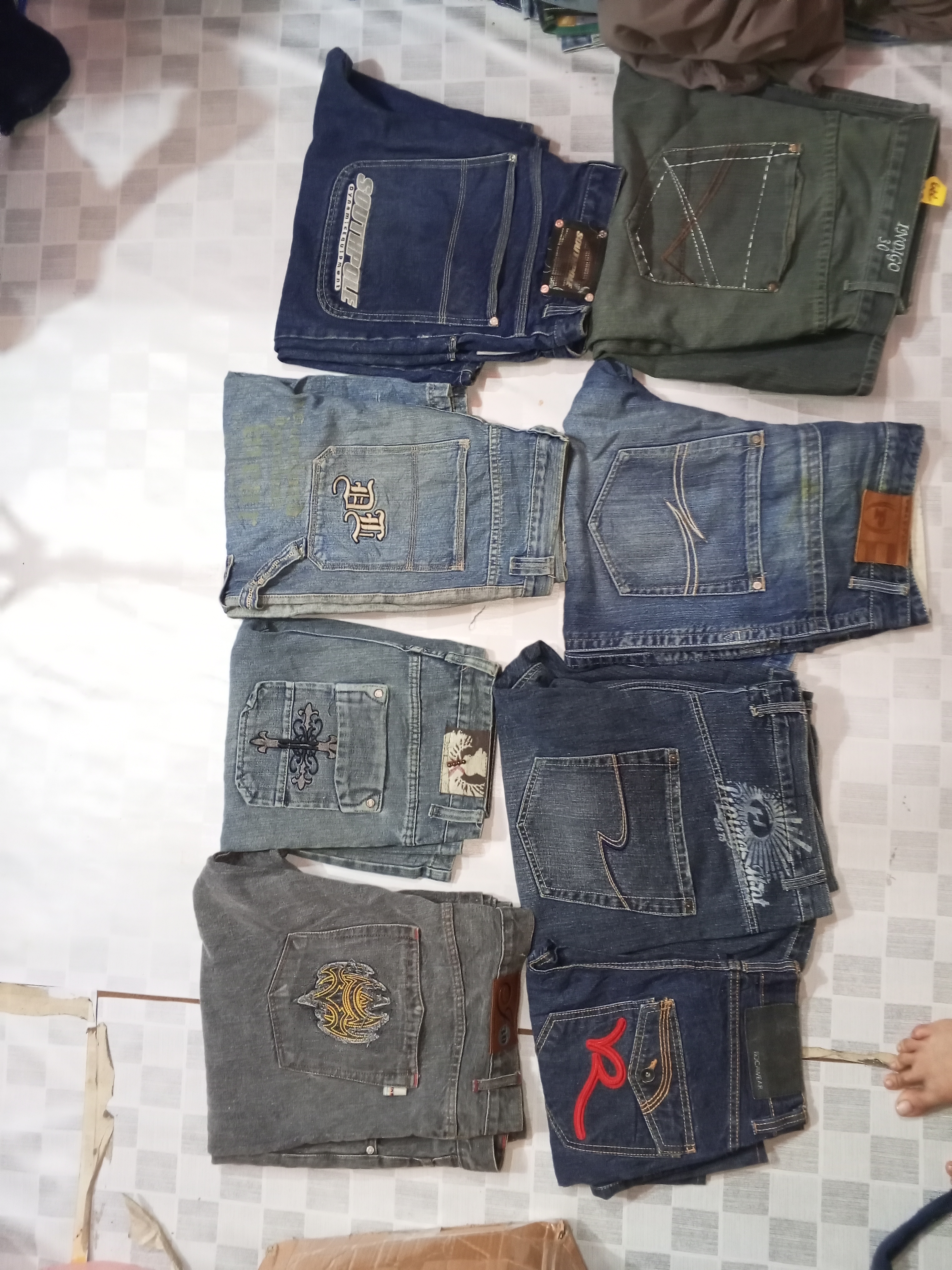 s.no 54 south pole rocka wear et autres marques mélangées 17 paires de shorts