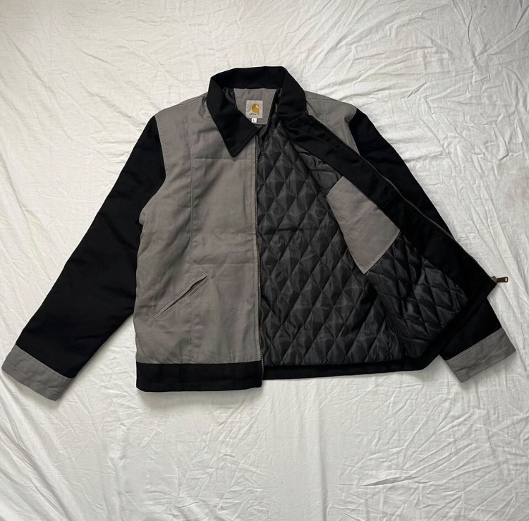 Veste Detroit Vintage Carhartt Rework Style Gris/Noir toutes tailles - 15 pièces